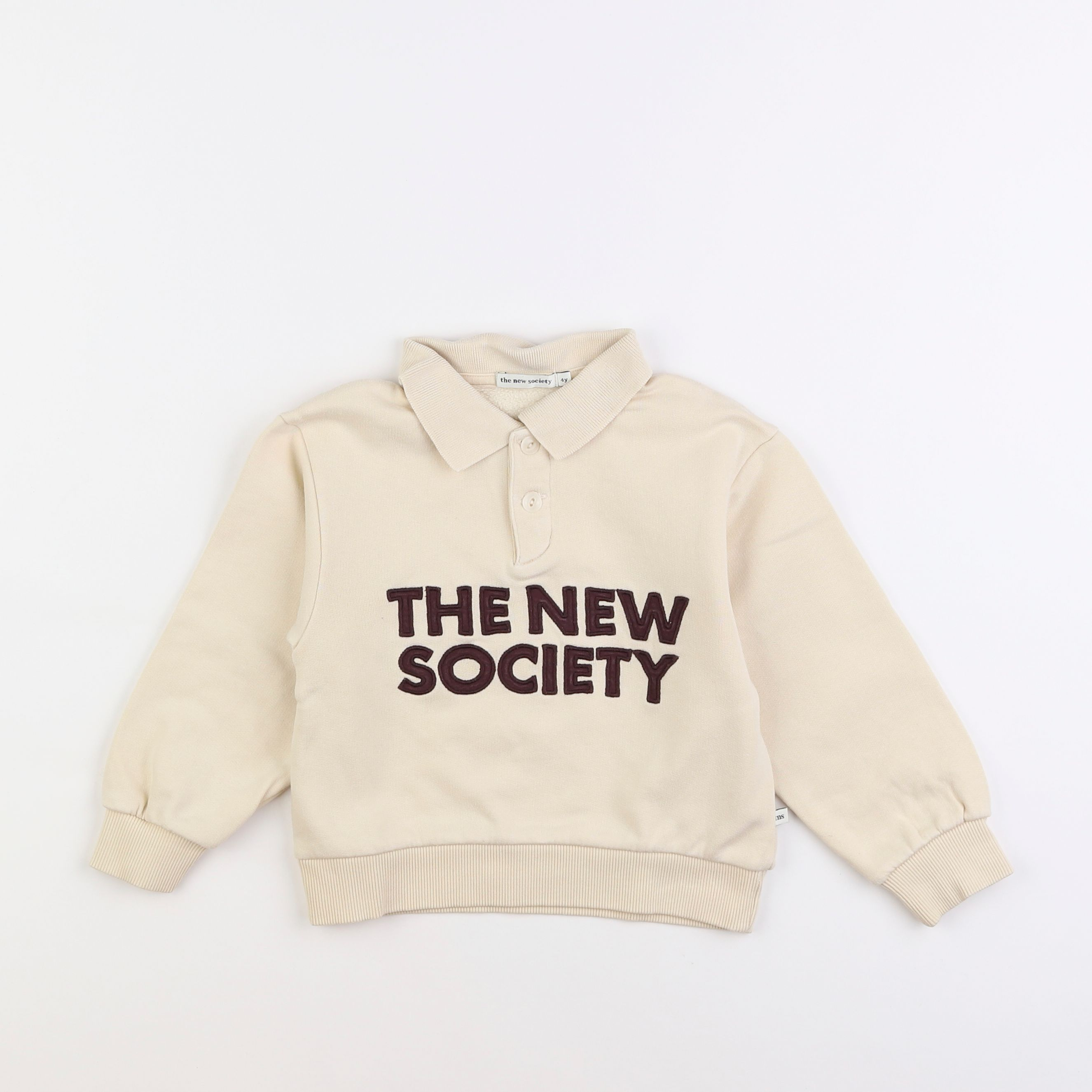 The new society - sweat beige - 4 ans