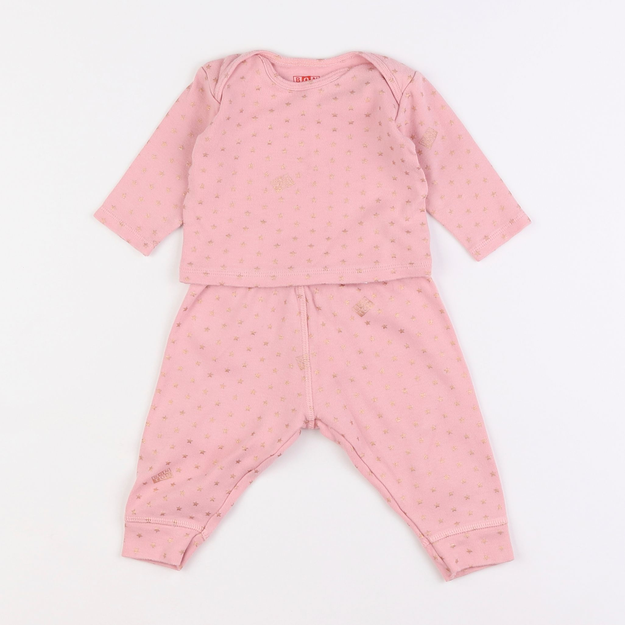 Bonton - pyjama coton rose - 6 mois