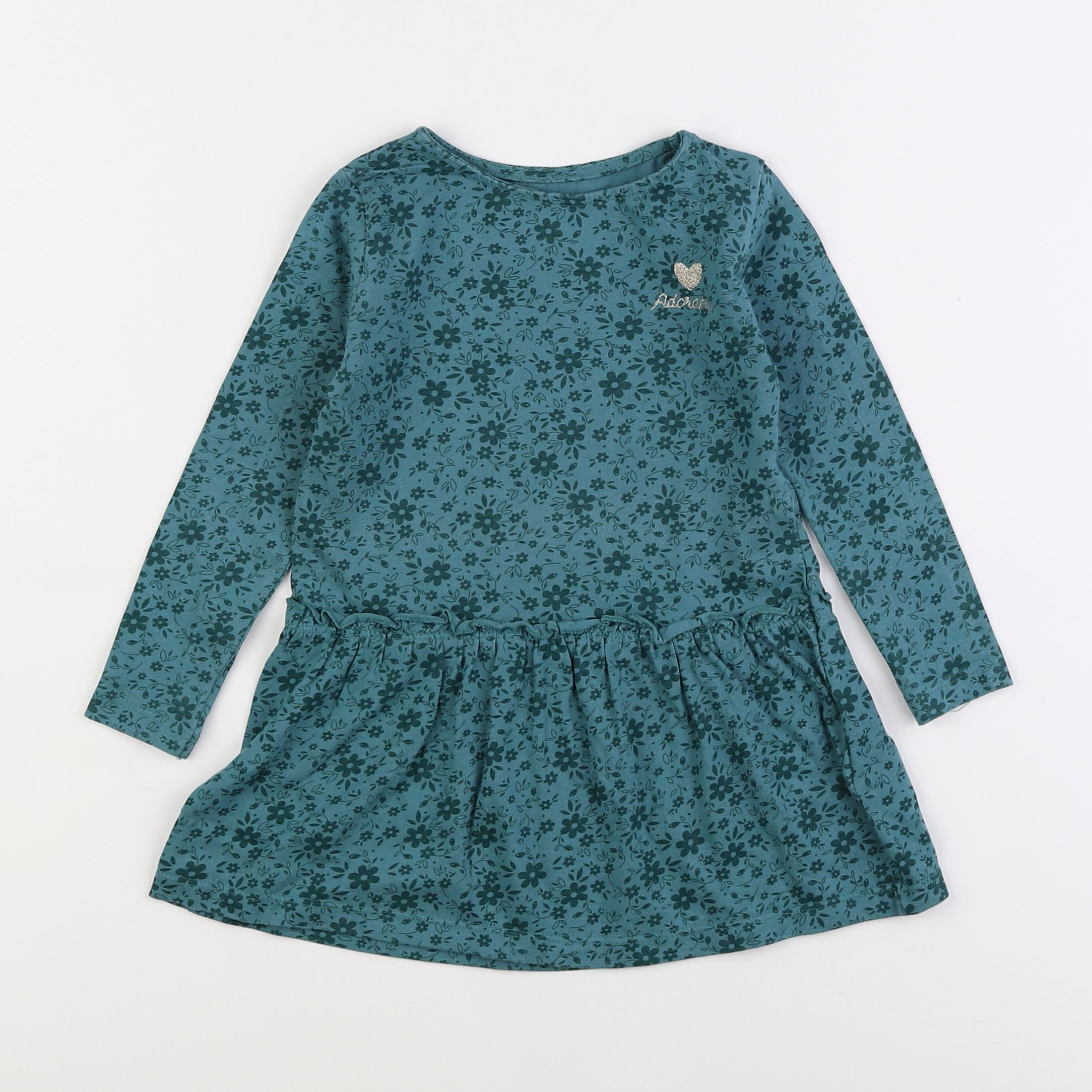 Vertbaudet - robe vert - 3 ans