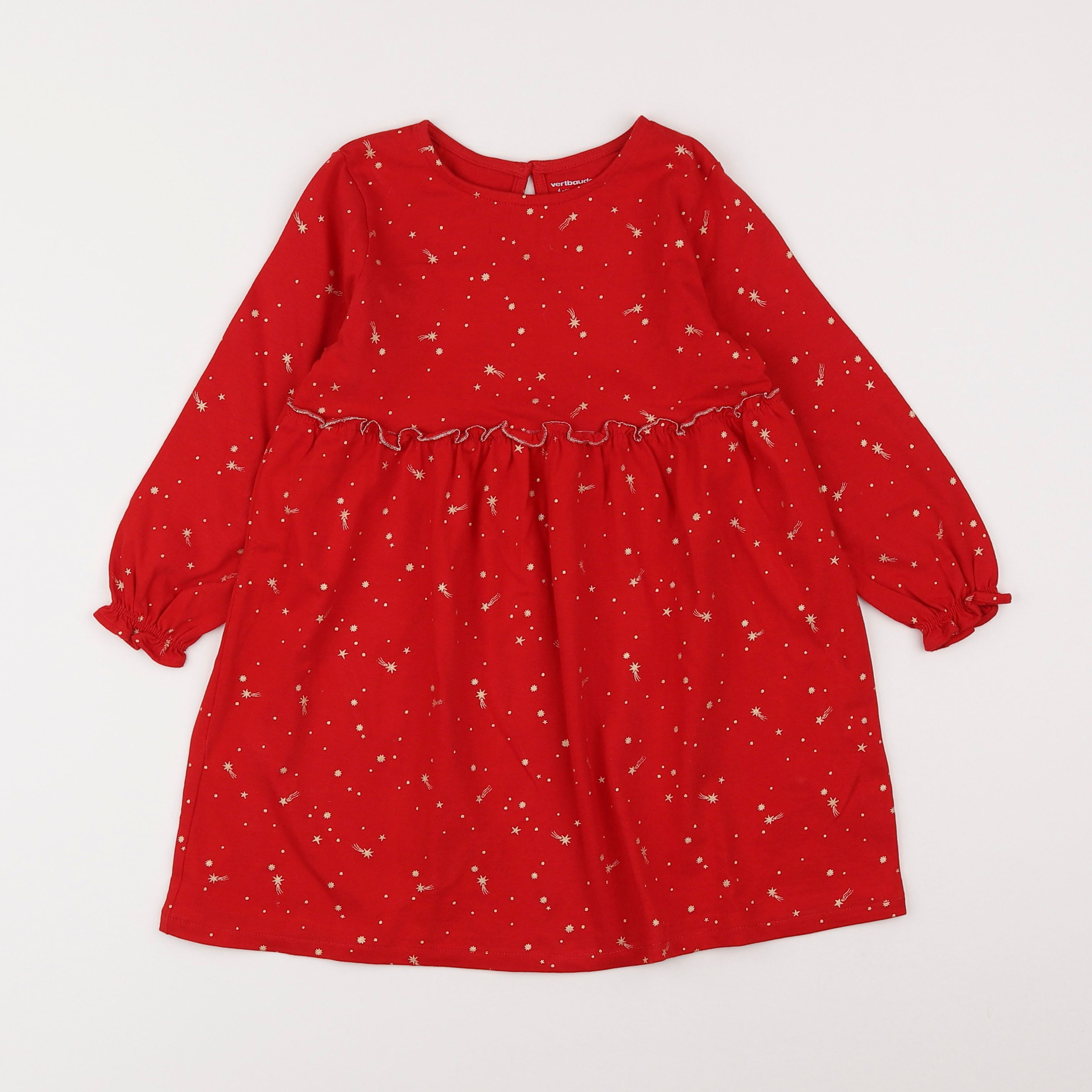 Vertbaudet - robe rouge - 4 ans