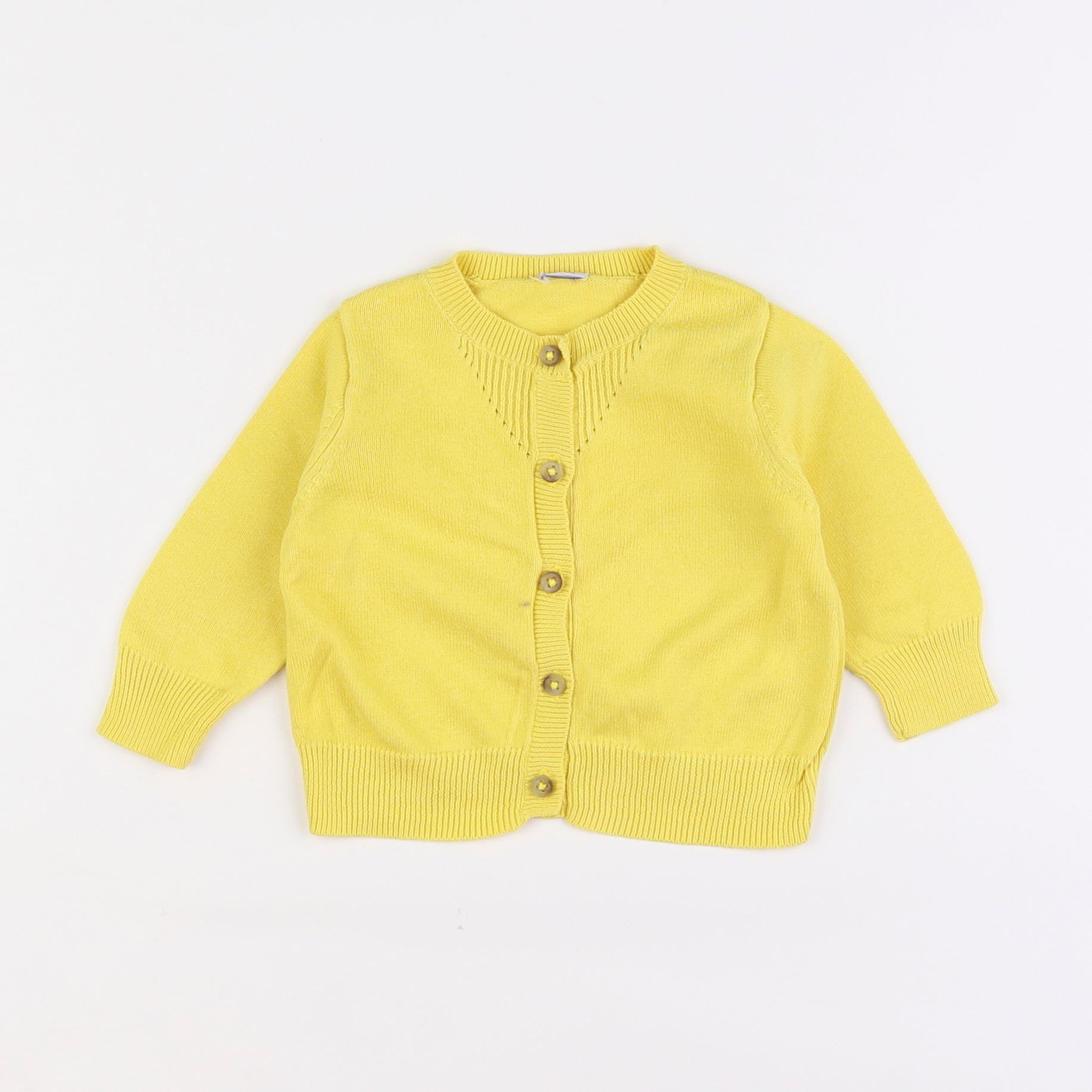 Petit Bateau - gilet jaune - 6 mois