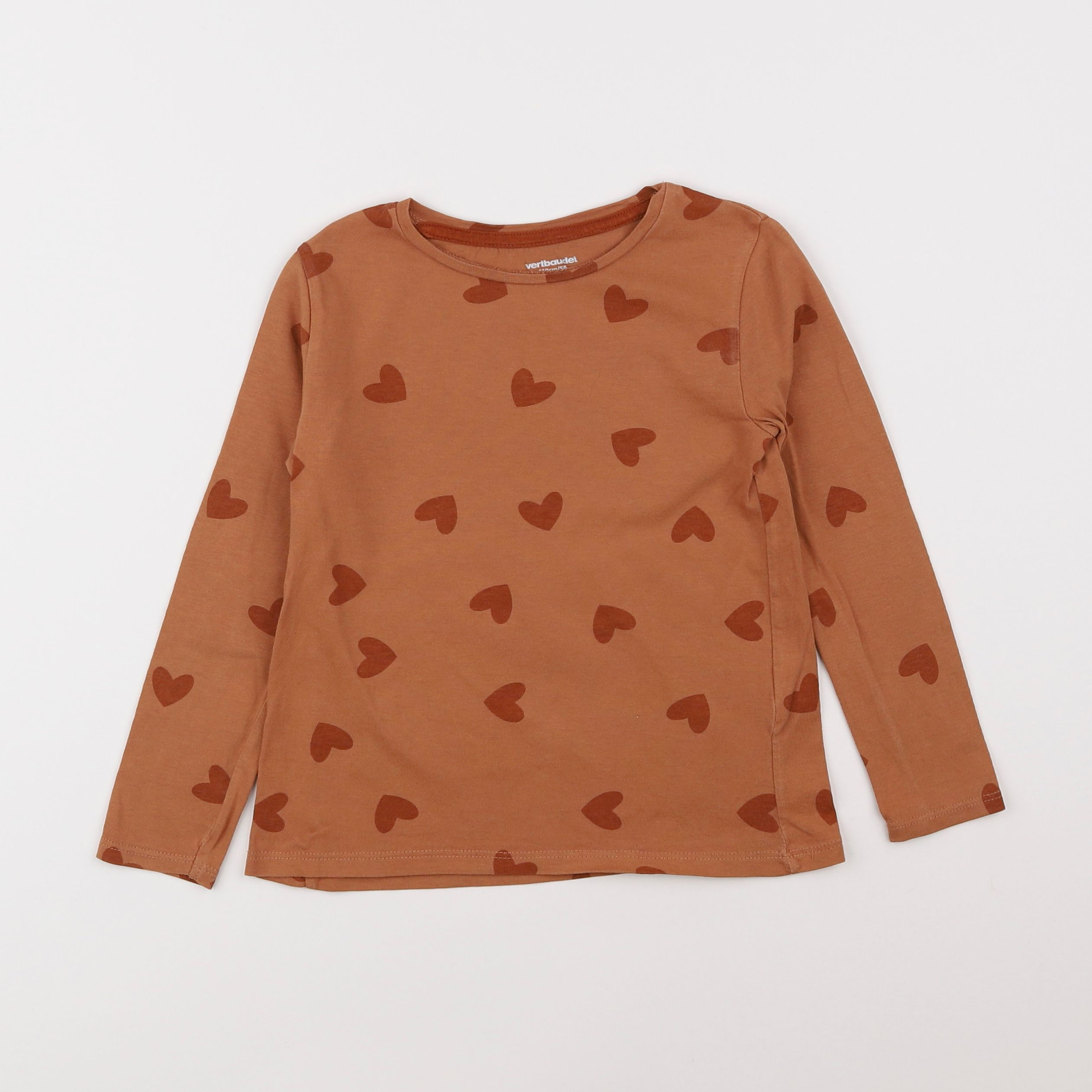 Vertbaudet - tee-shirt marron - 5 ans