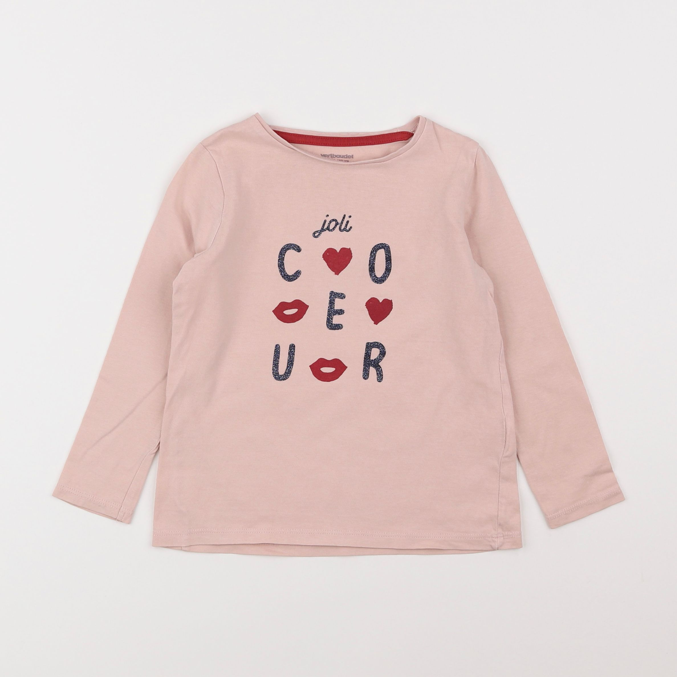 Vertbaudet - tee-shirt rose - 5 ans