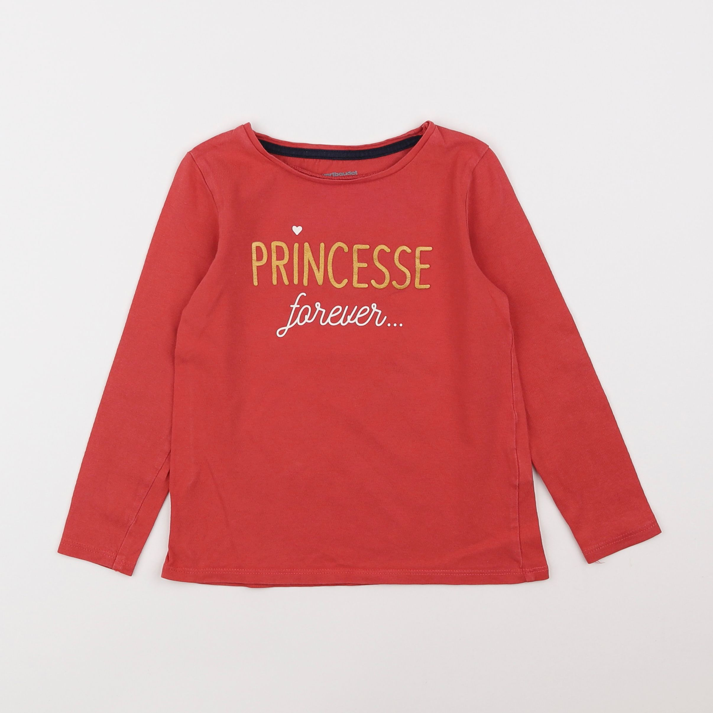 Vertbaudet - tee-shirt rouge - 5 ans