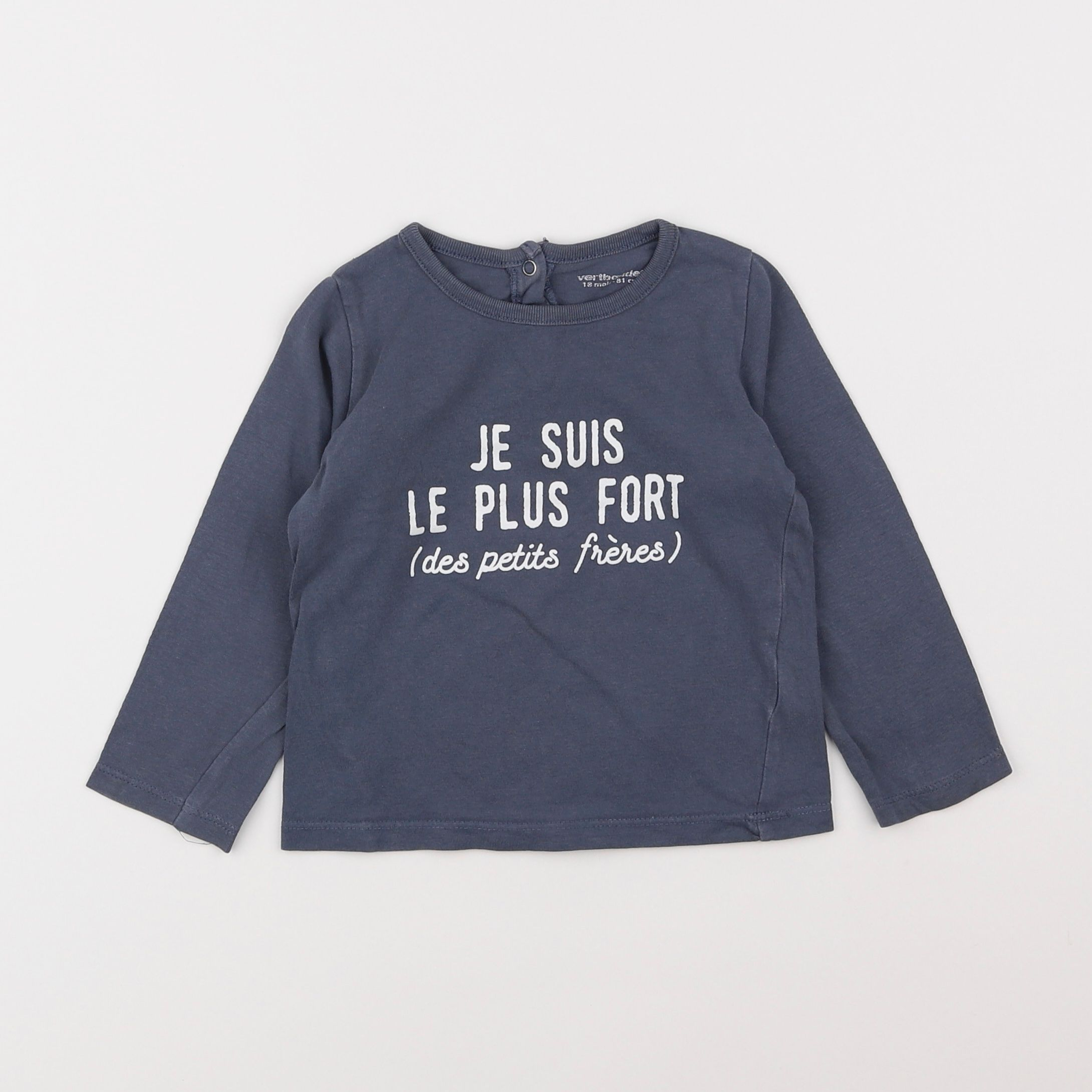 Vertbaudet - tee-shirt bleu - 18 mois