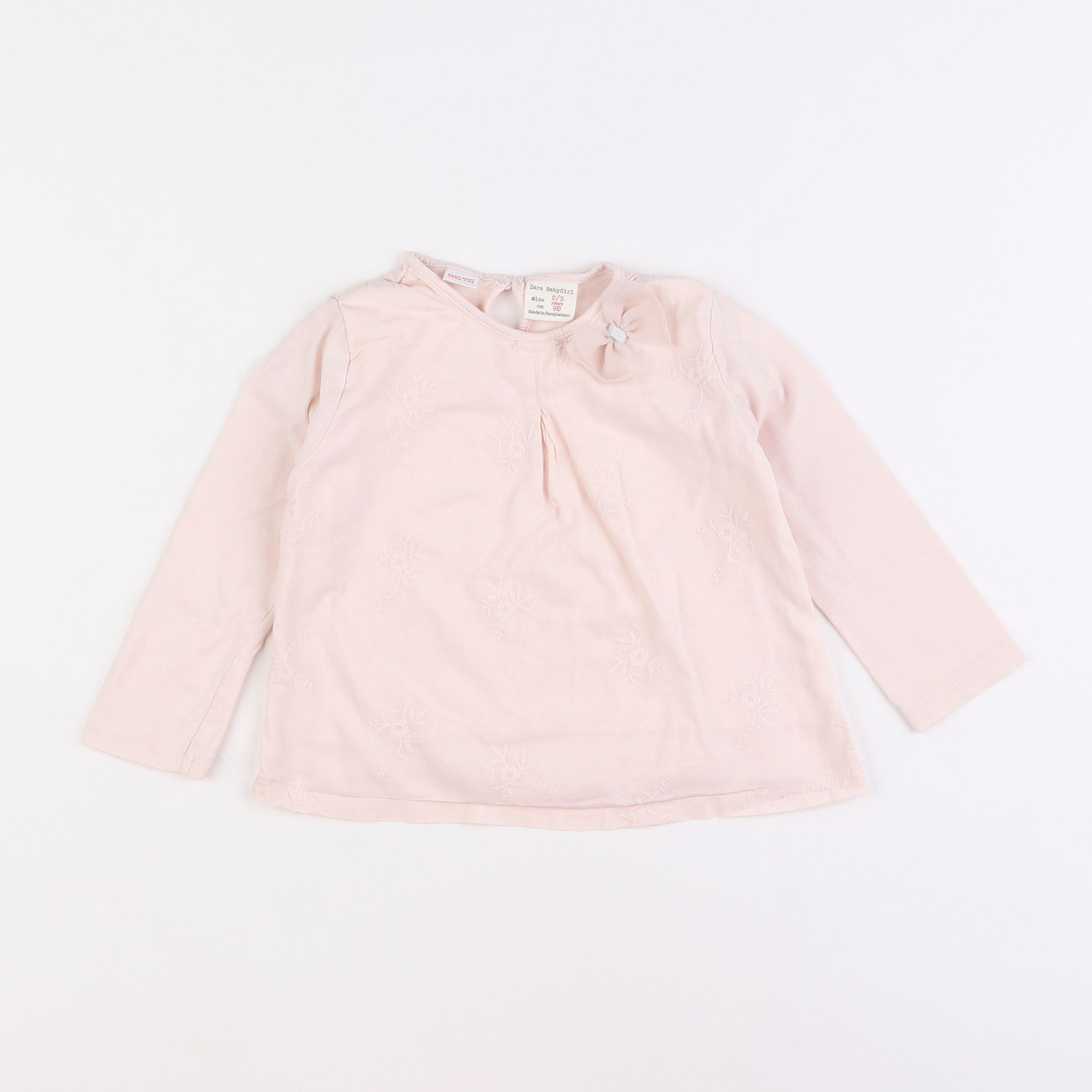 Zara - tee-shirt rose - 2/3 ans