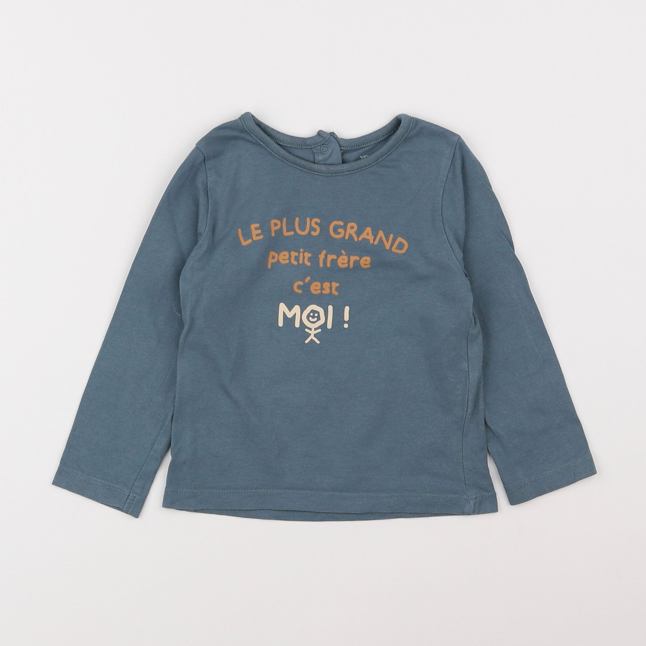 Vertbaudet - tee-shirt bleu - 18 mois