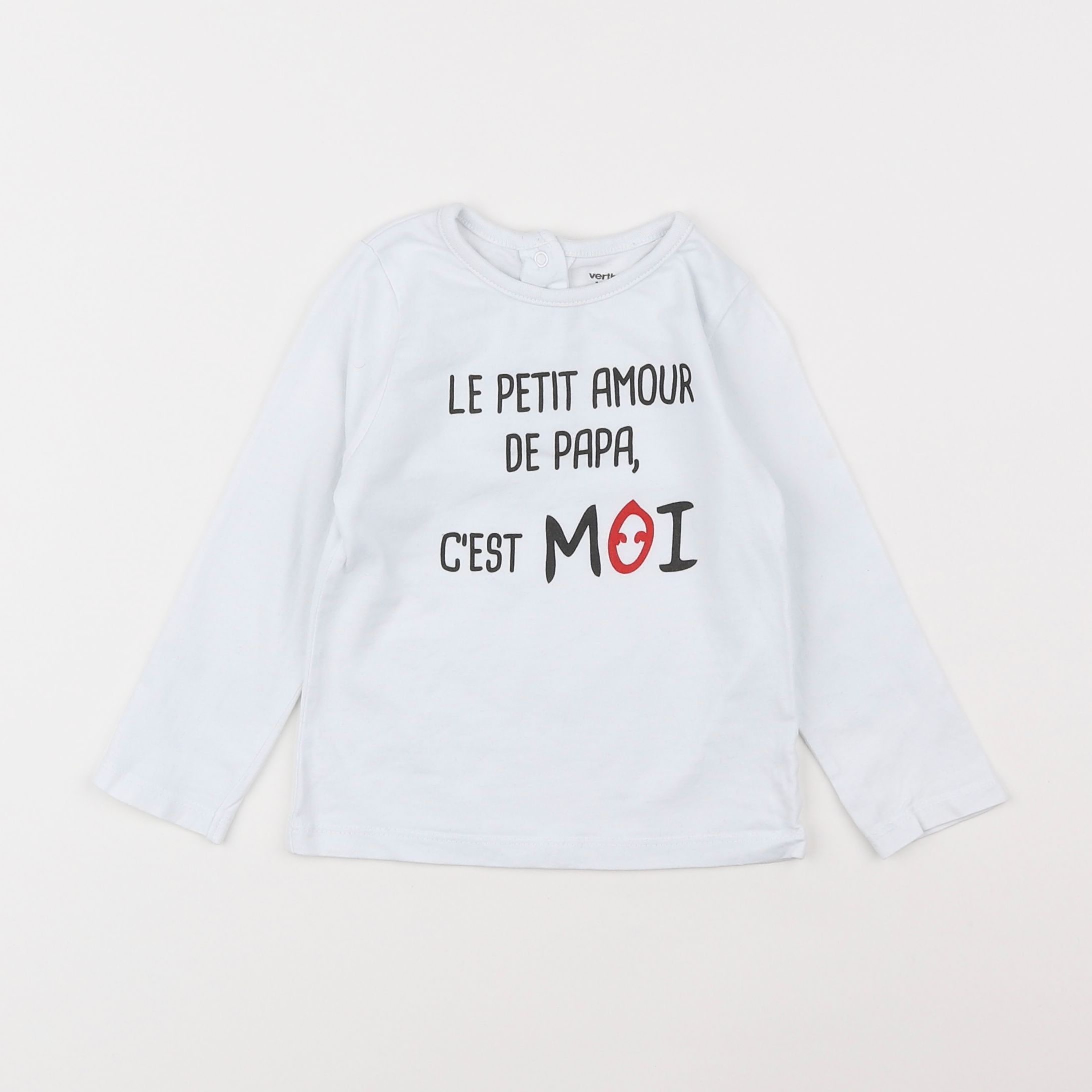 Vertbaudet - tee-shirt blanc - 18 mois