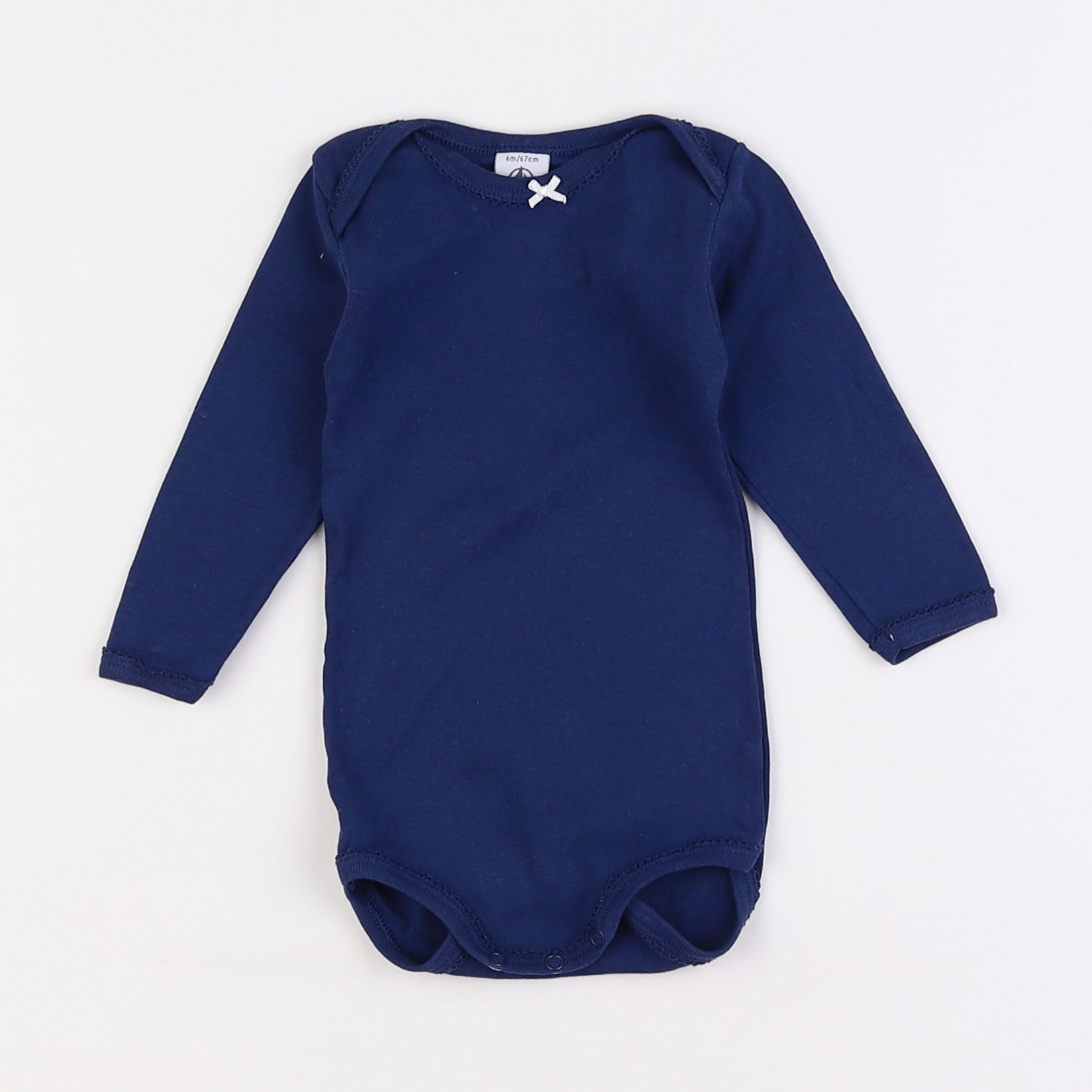 Petit Bateau - body bleu - 6 mois