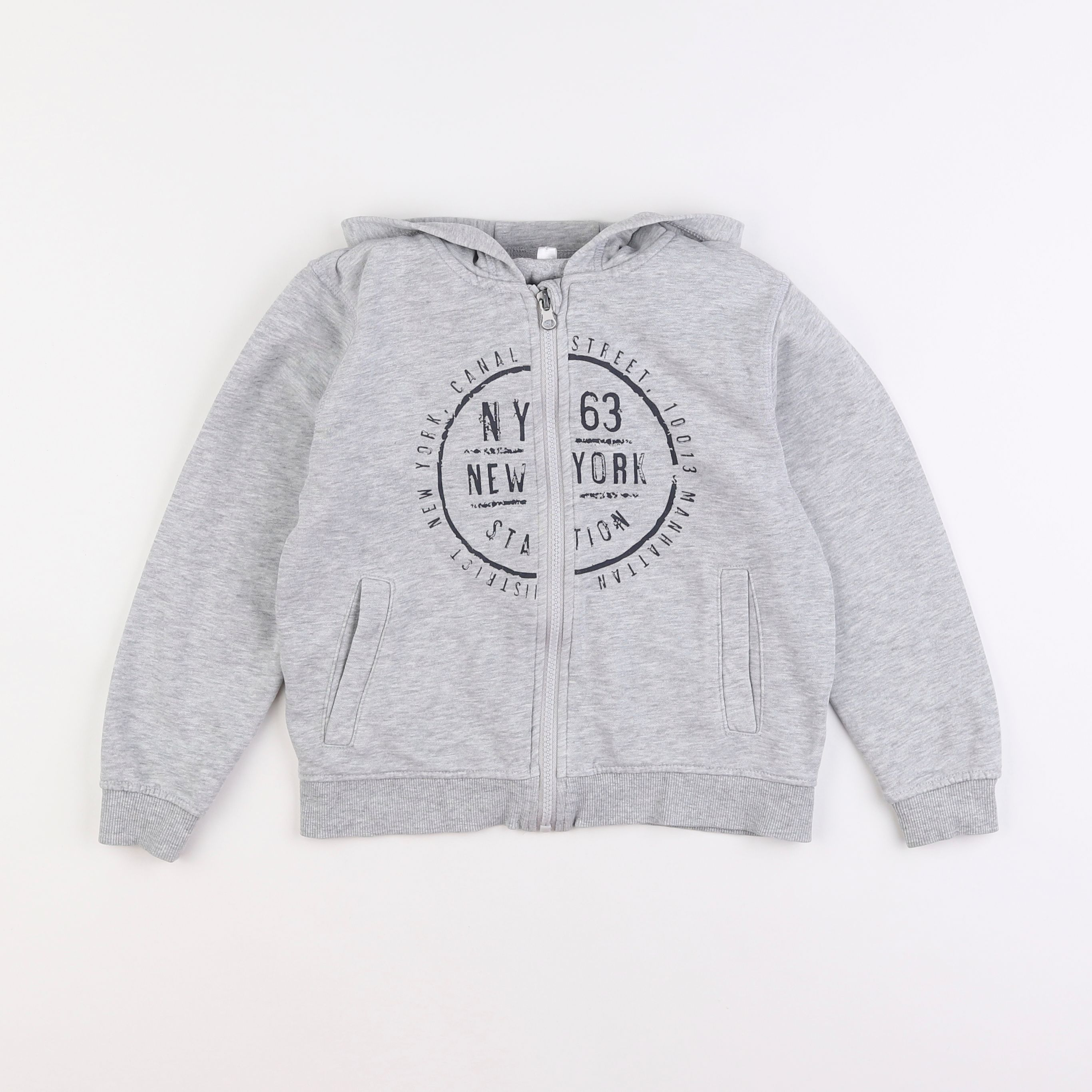 Vertbaudet - sweat gris - 8 ans