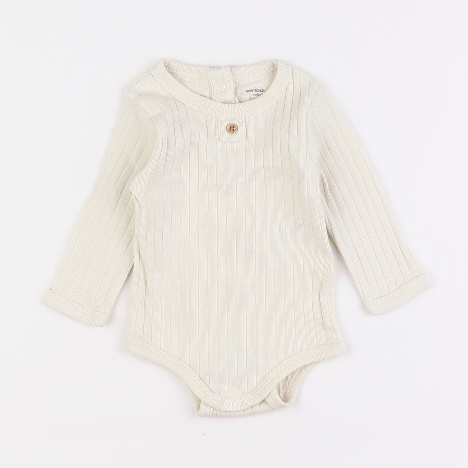 Vertbaudet - body beige - 3 mois