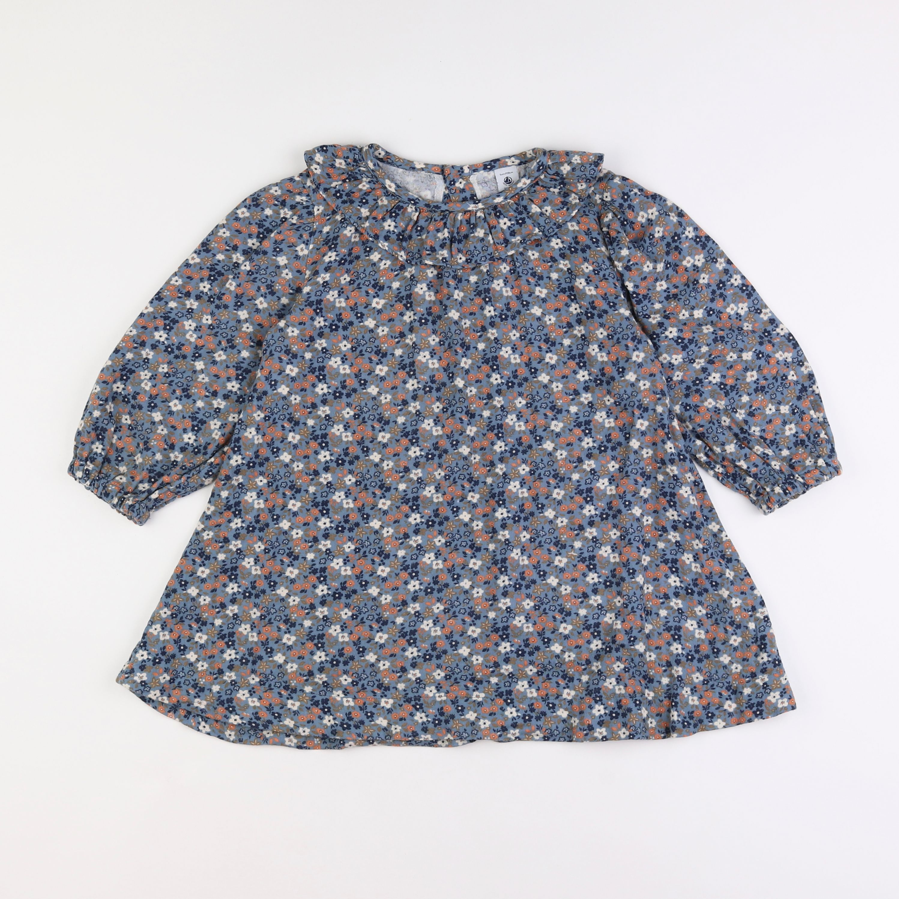 Petit Bateau - robe bleu - 5 ans