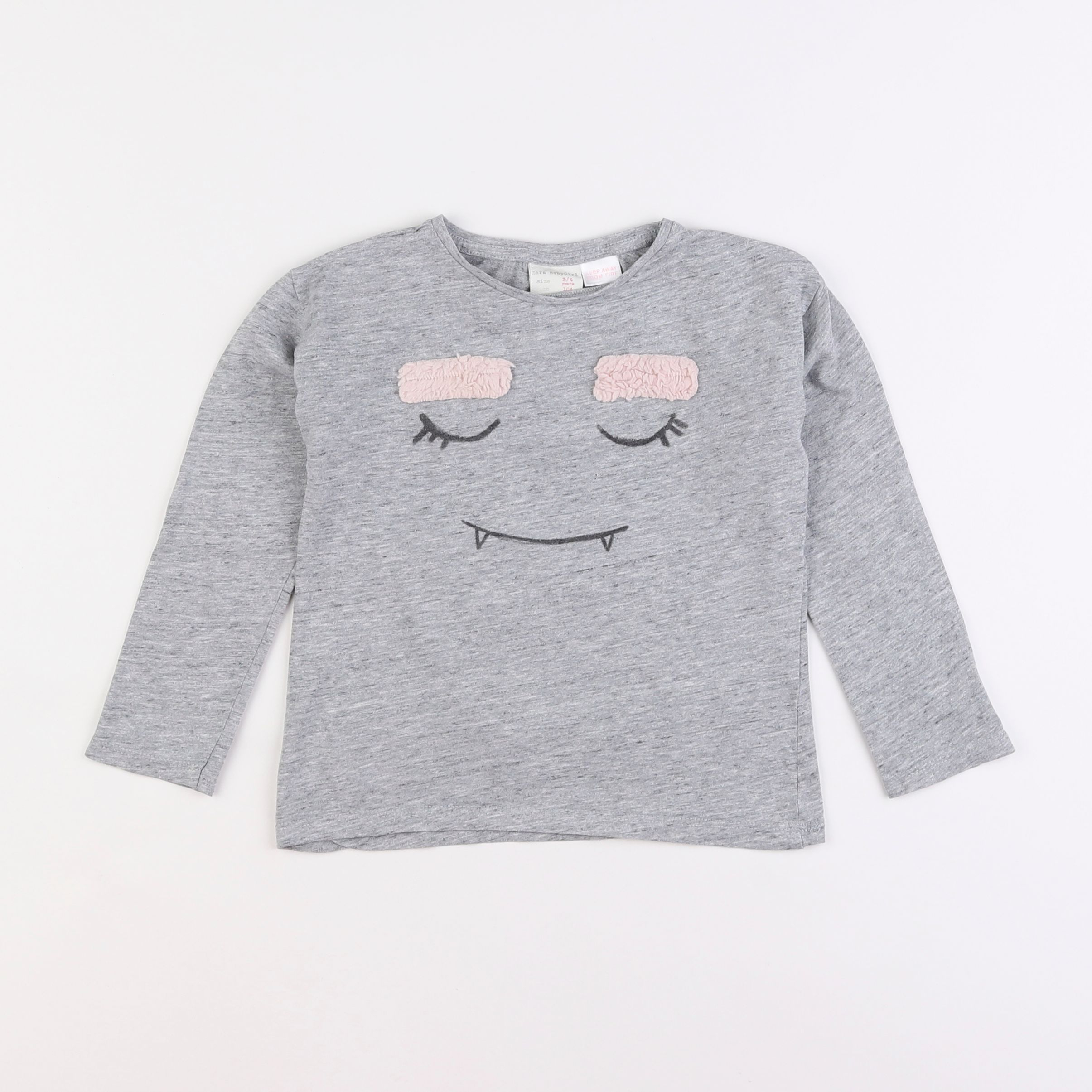 Zara - tee-shirt gris - 3/4 ans