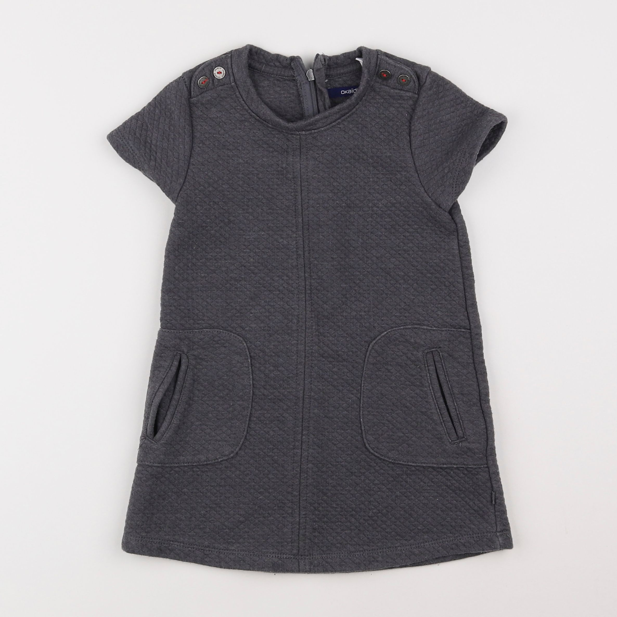 Okaidi - robe gris - 4 ans