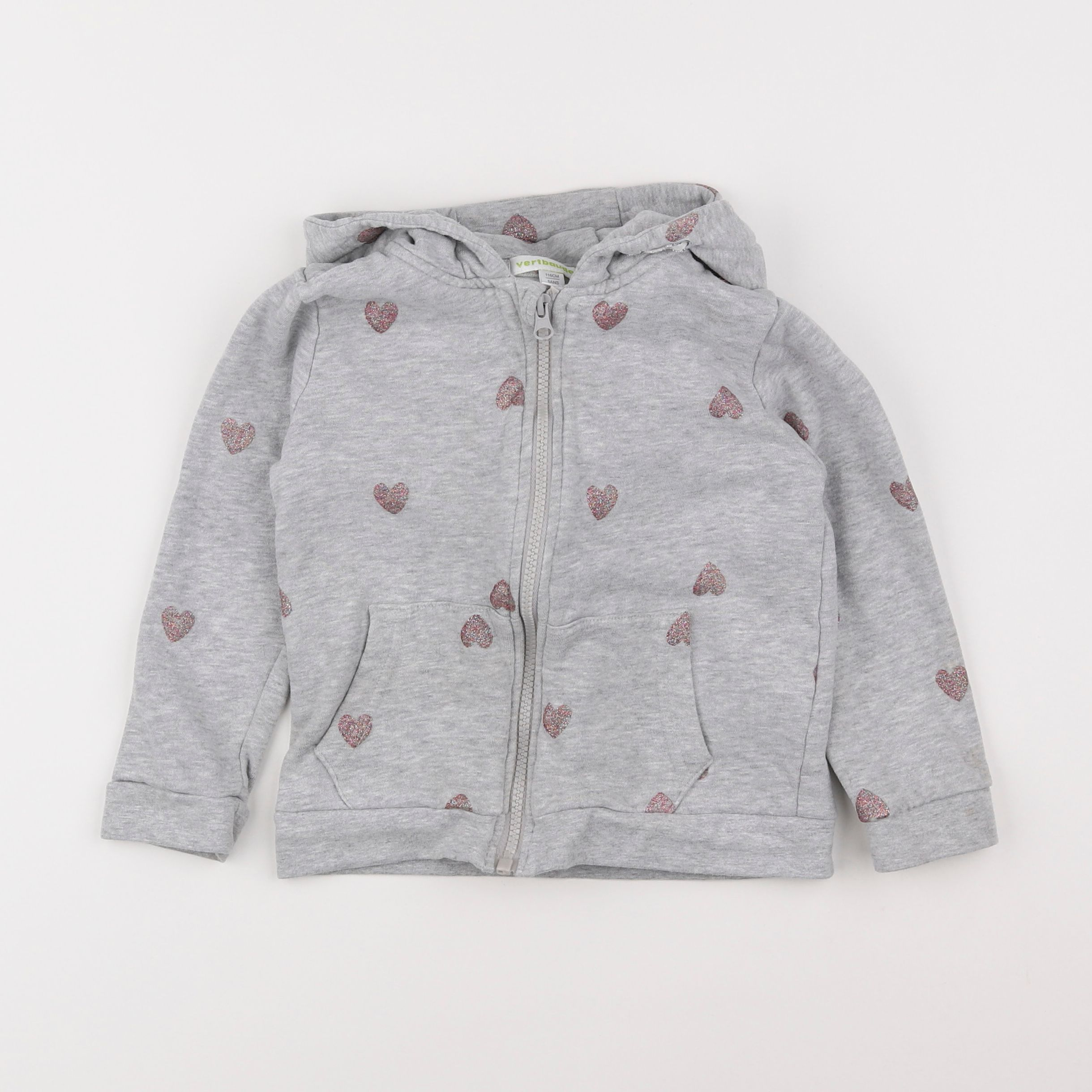 Vertbaudet - sweat gris - 6 ans