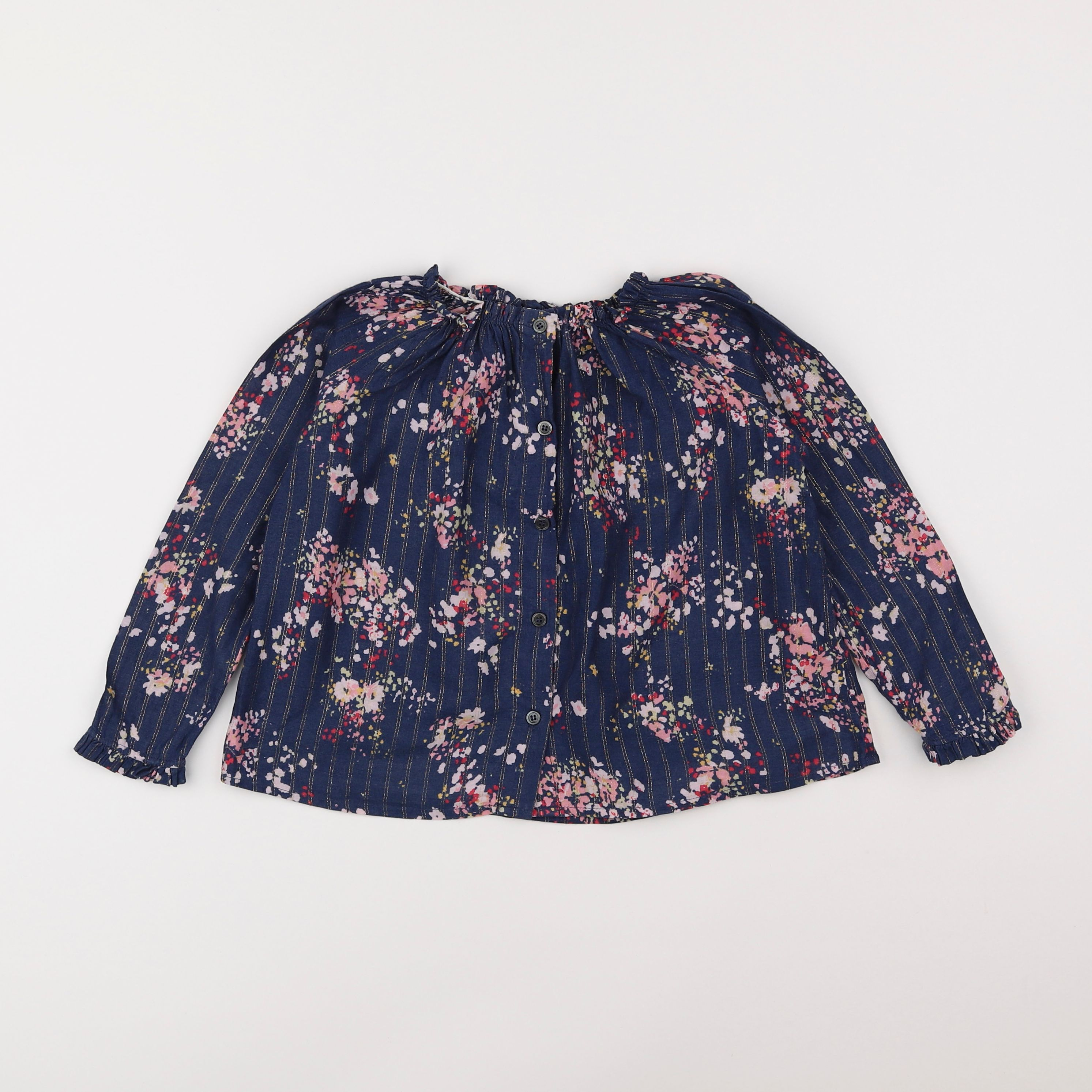 Bonton - blouse bleu - 4 ans