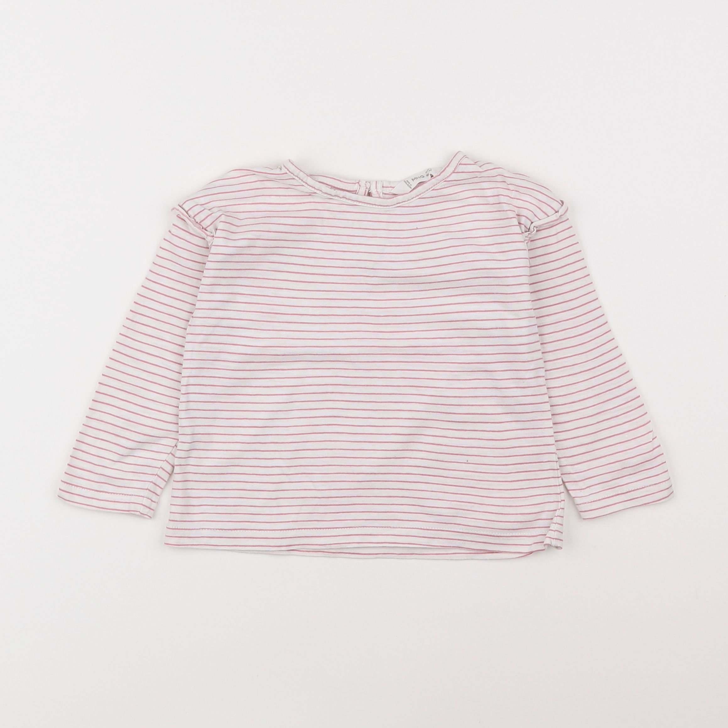 Mango - tee-shirt blanc, rose - 12/18 mois