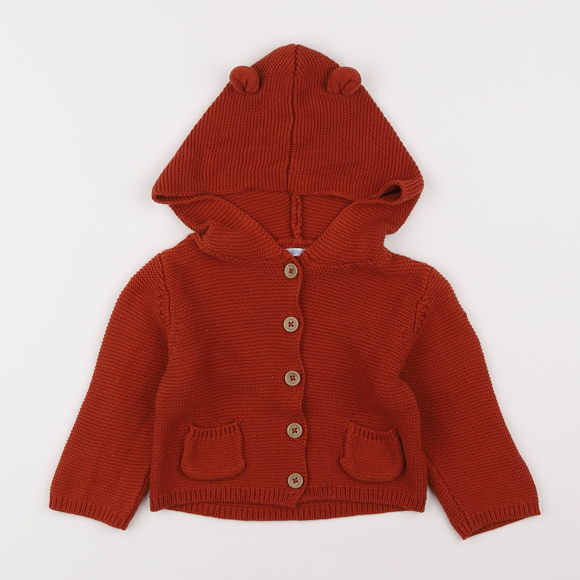 Boutchou - gilet marron - 12 mois