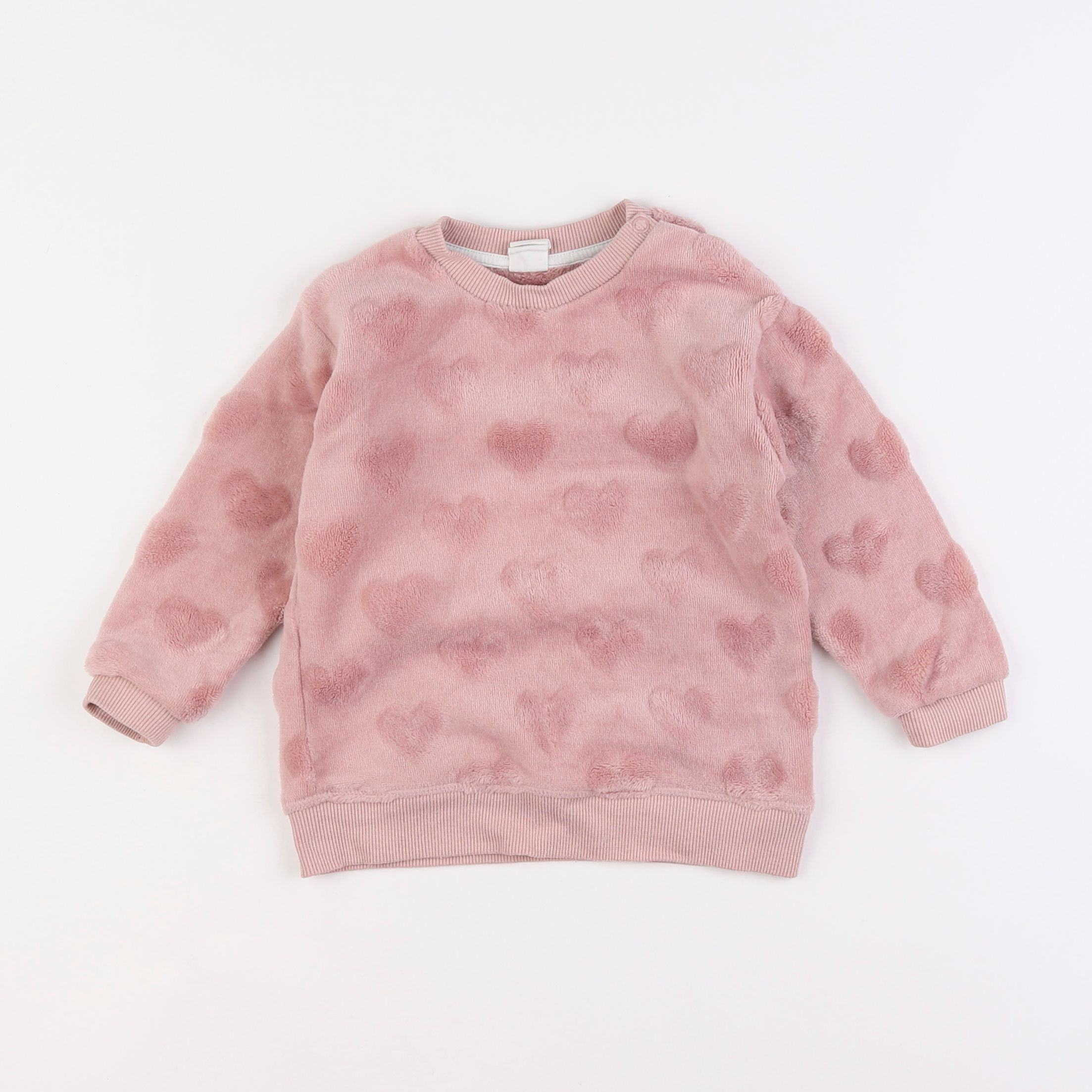 H&M - pull rose - 12/18 mois