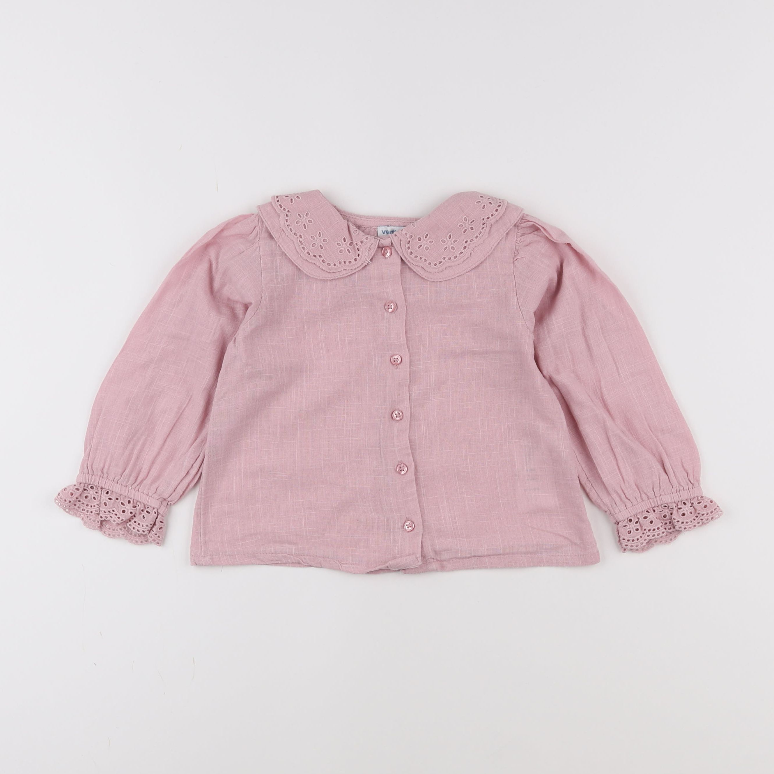 Vertbaudet - blouse rose - 9 mois