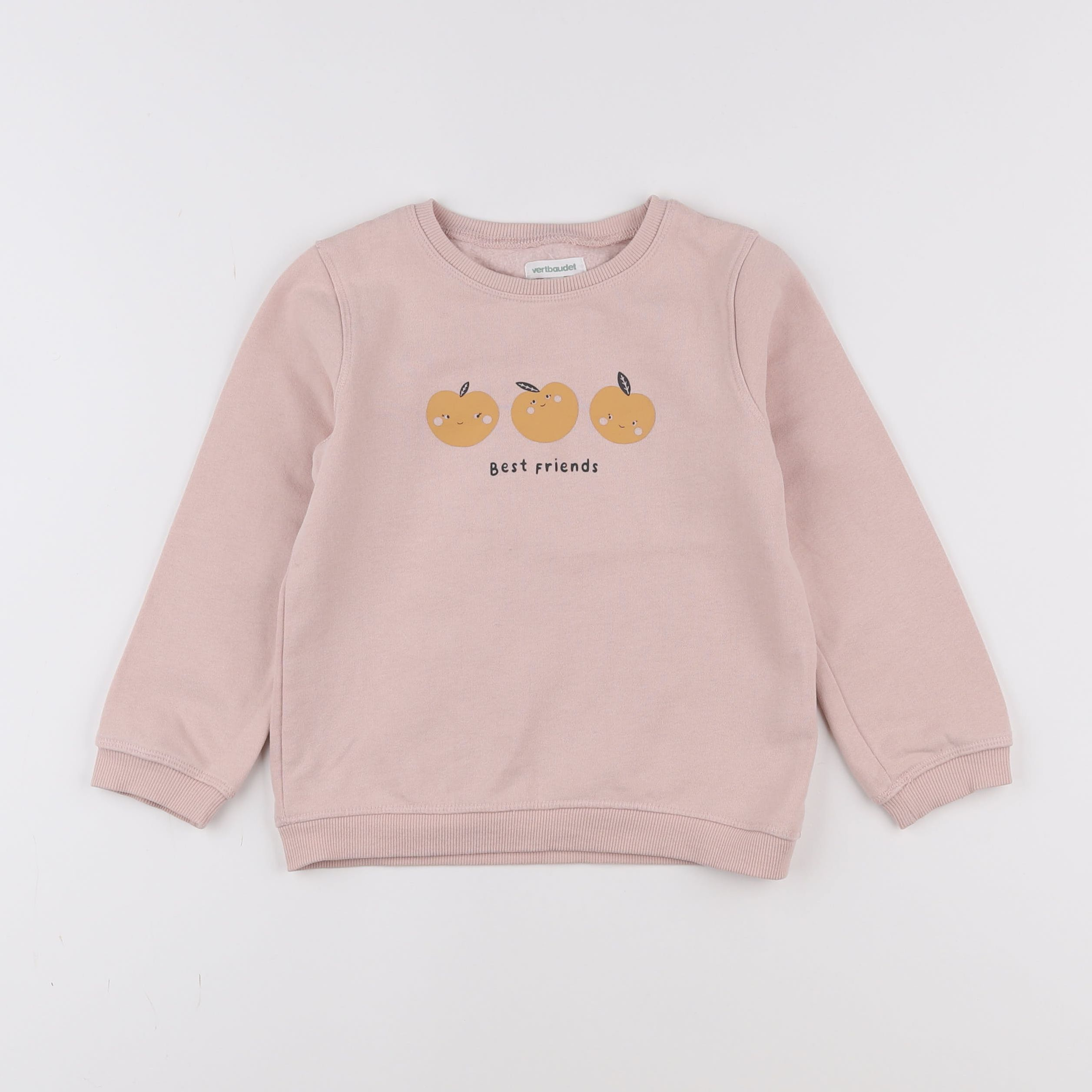 Vertbaudet - sweat rose - 4 ans