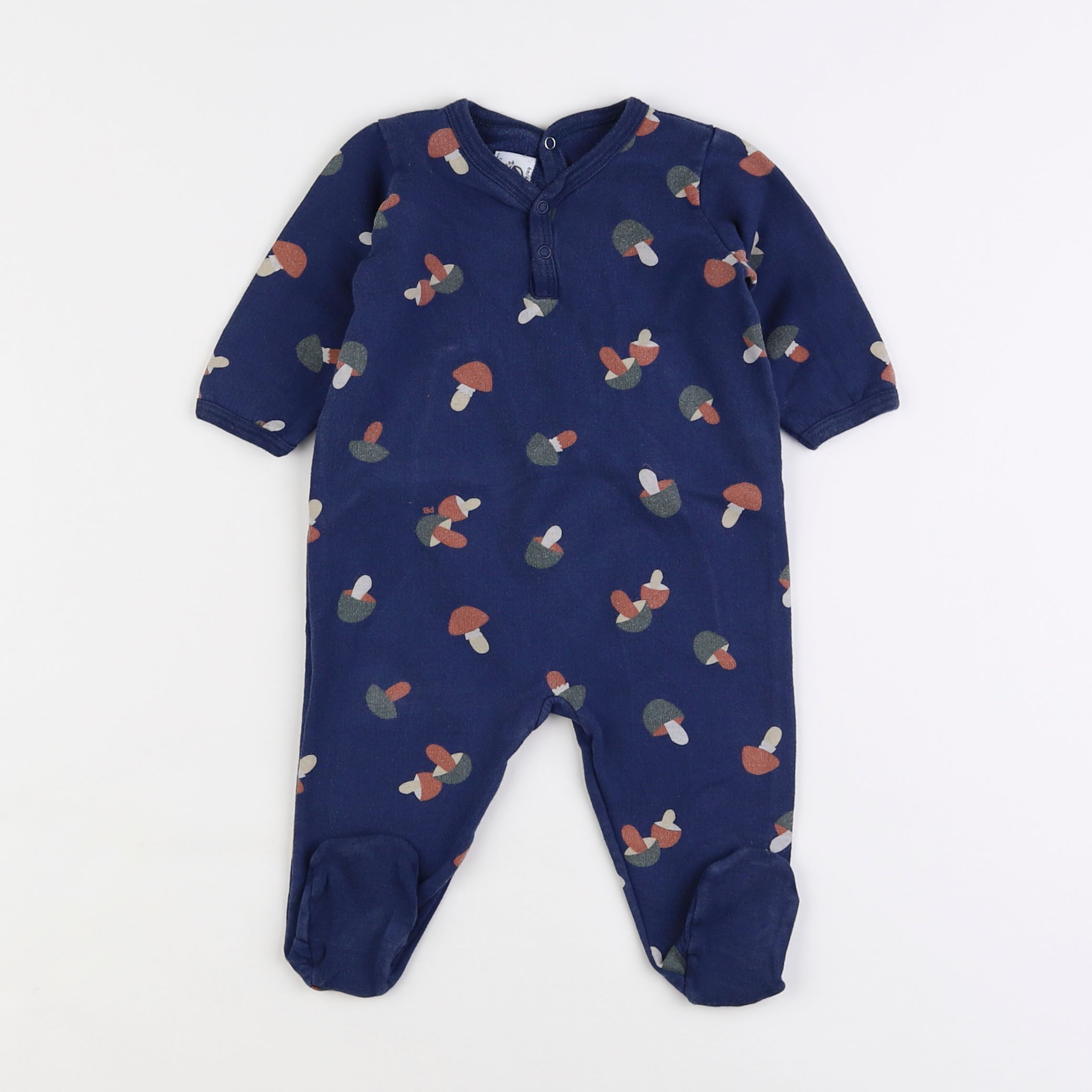 Petit Bateau - pyjama coton bleu - 6 mois