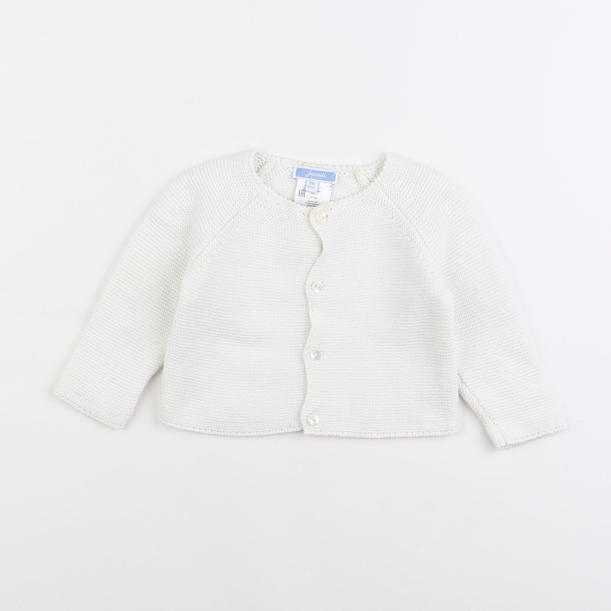 Jacadi - gilet blanc - 6 mois