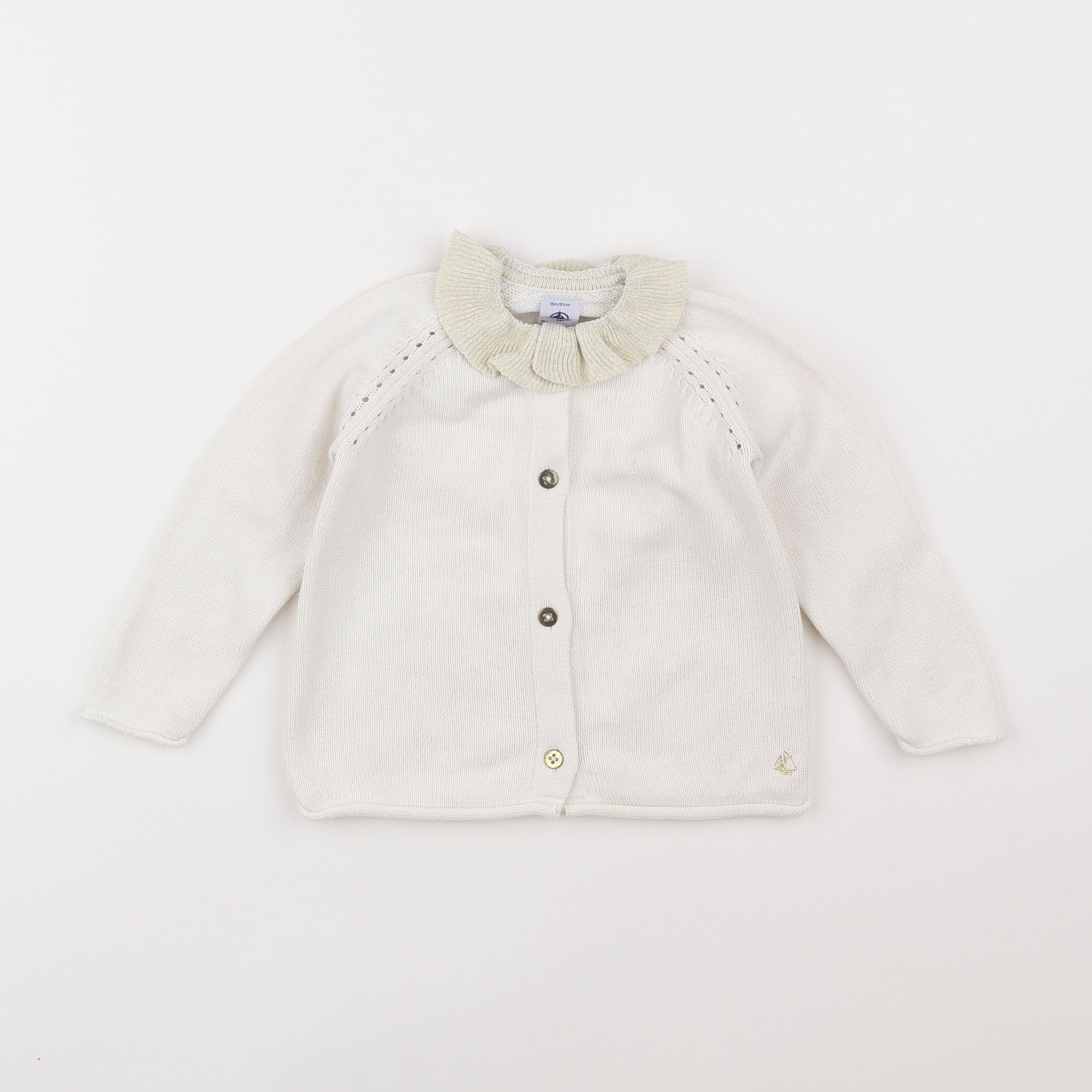 Petit Bateau - gilet beige, or - 18 mois