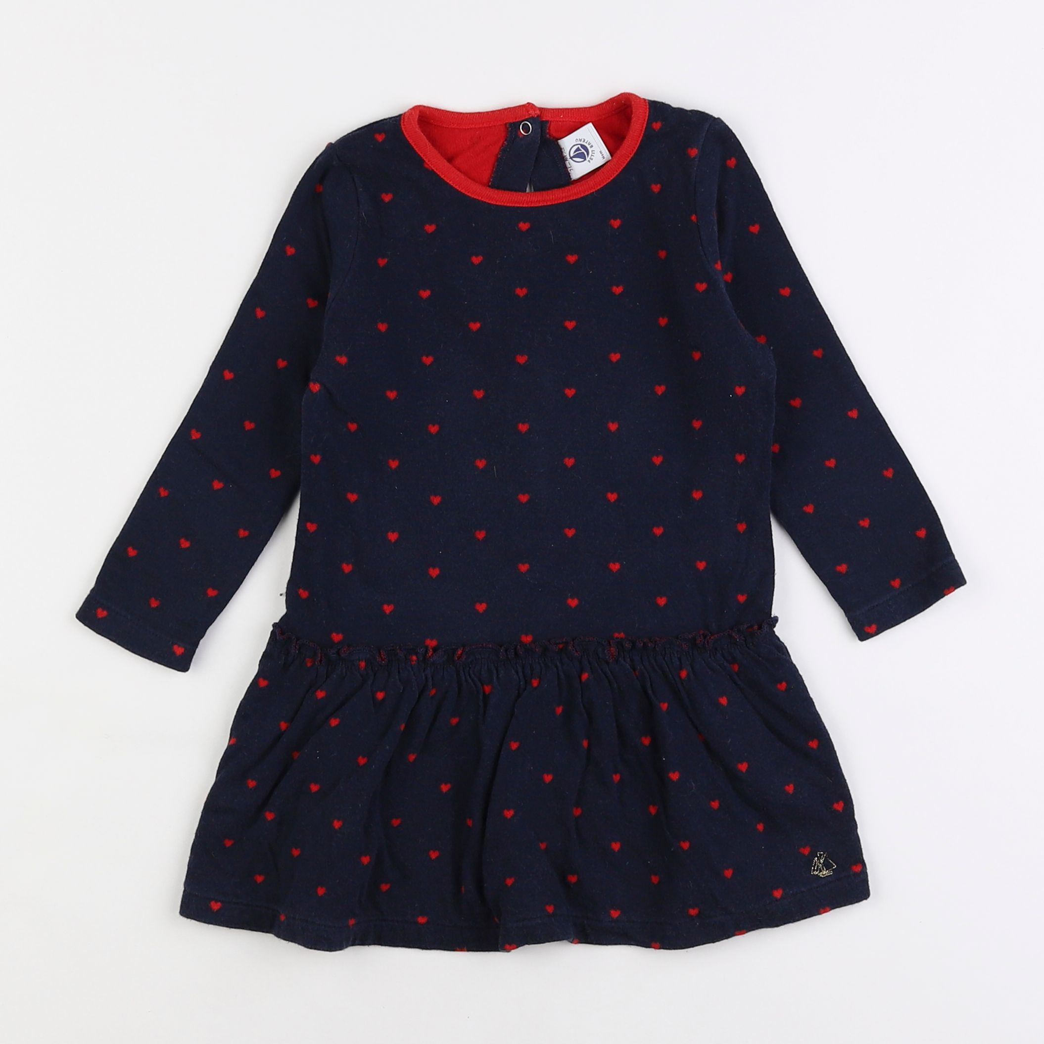 Petit Bateau - robe bleu - 2 ans