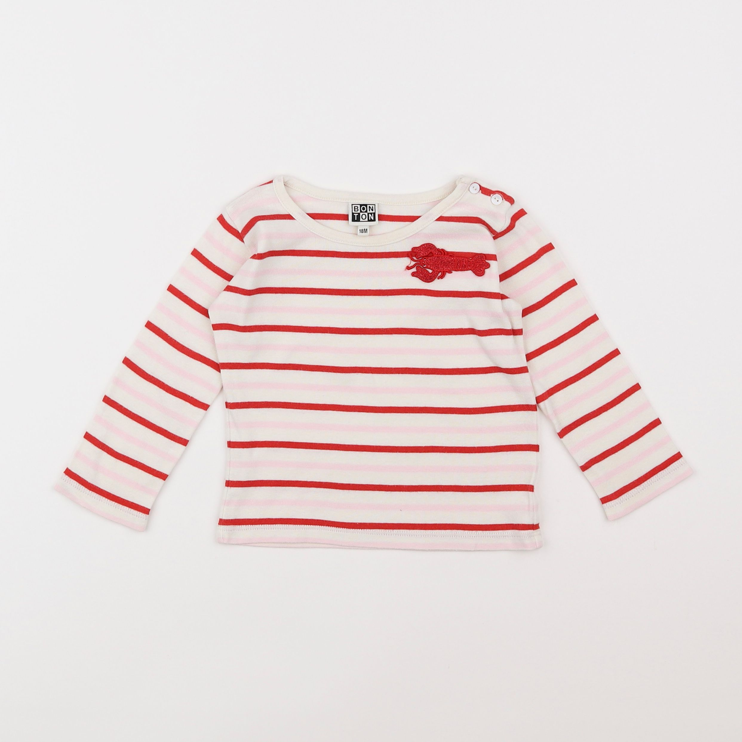 Bonton - tee-shirt multicolore - 18 mois