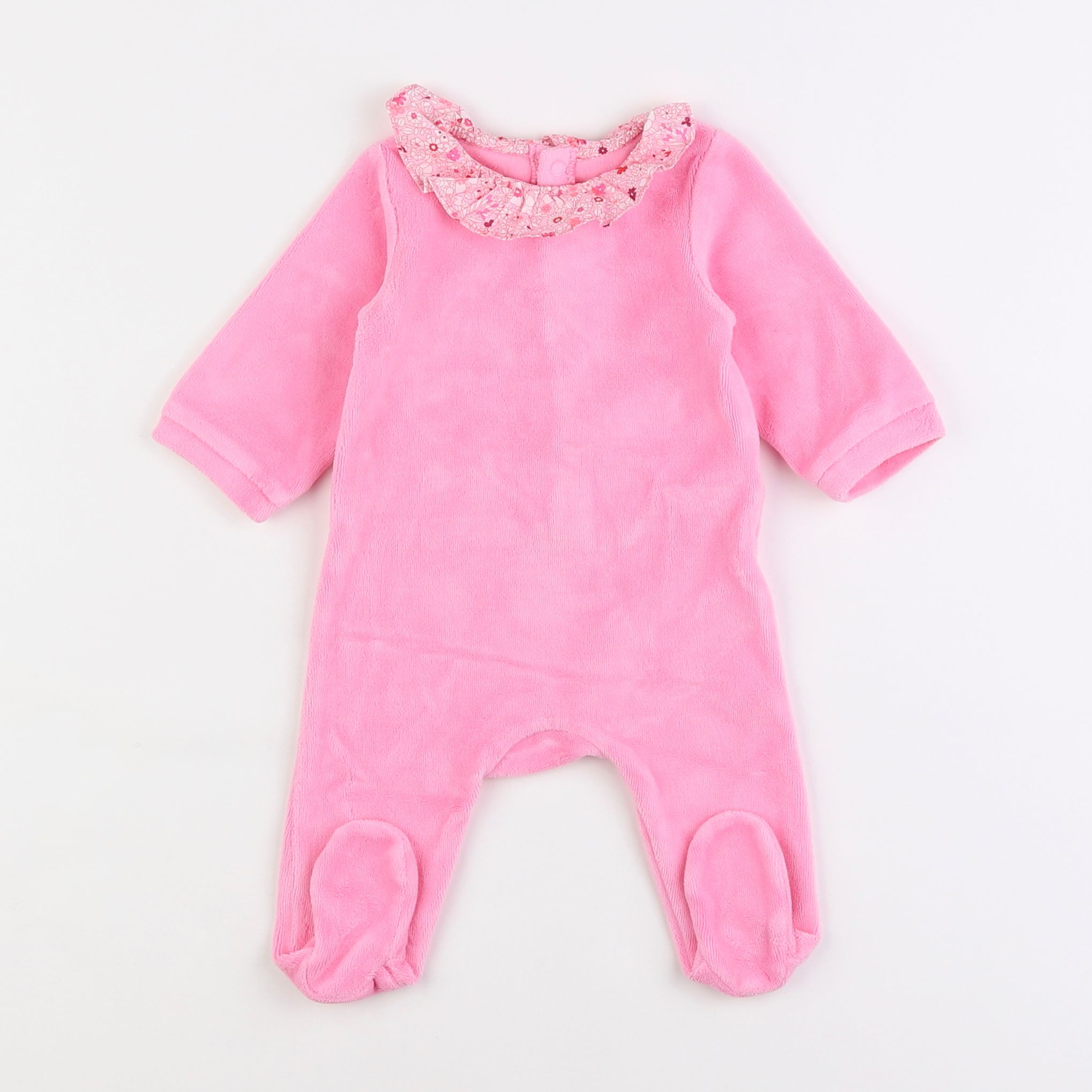 Jacadi - pyjama liberty velours rose - 3 mois