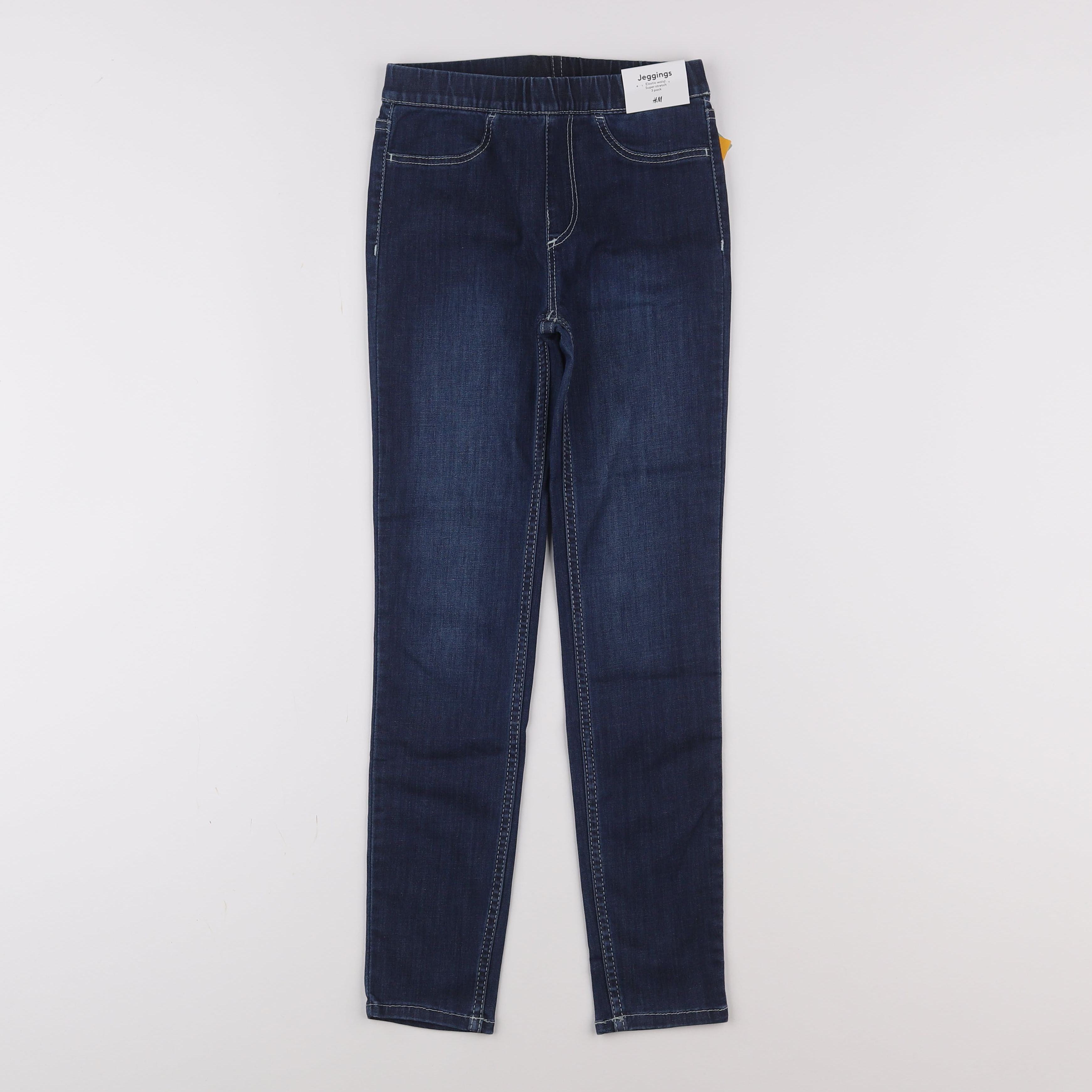 H&M - jegging bleu - 7/8 ans