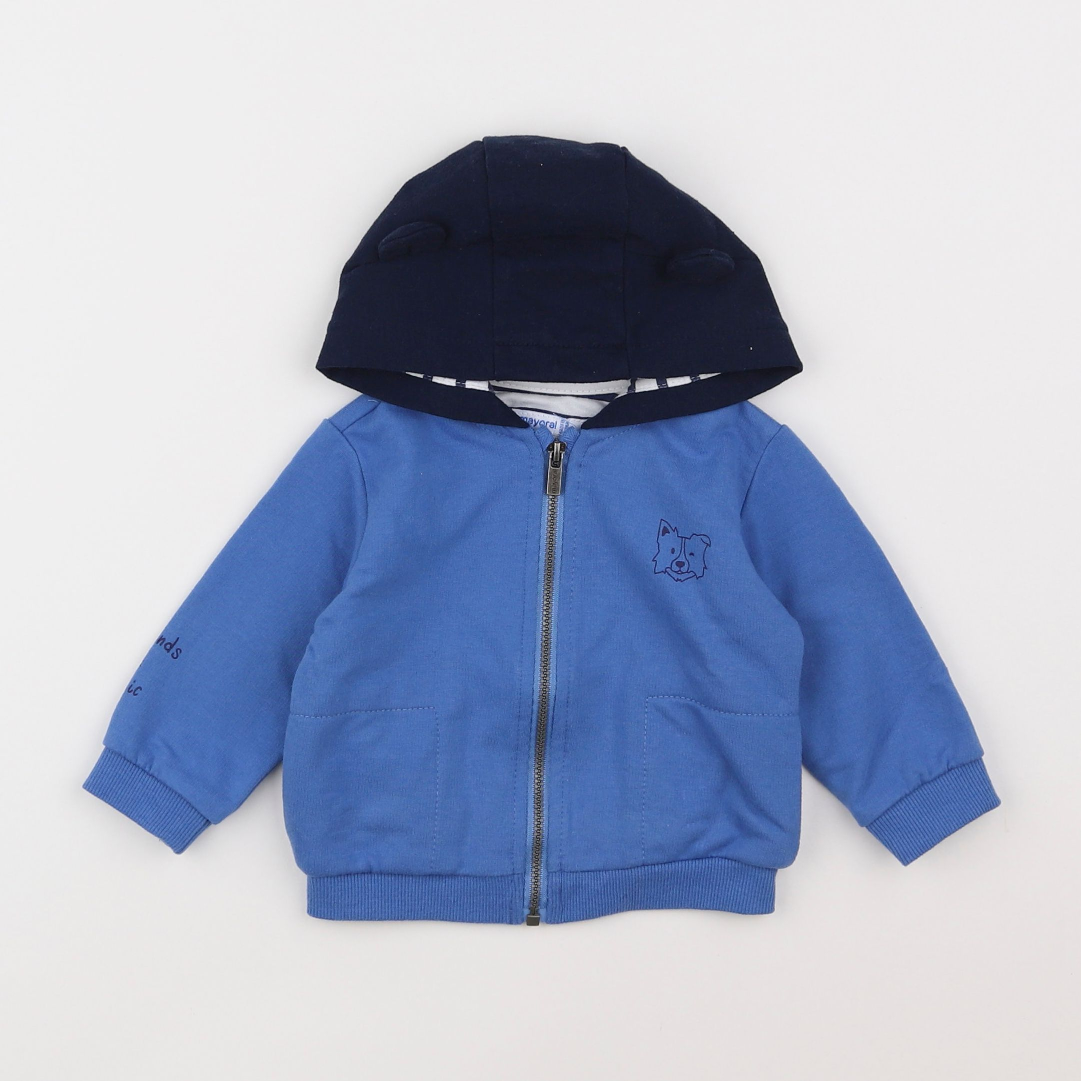 Mayoral - sweat bleu - 6 mois