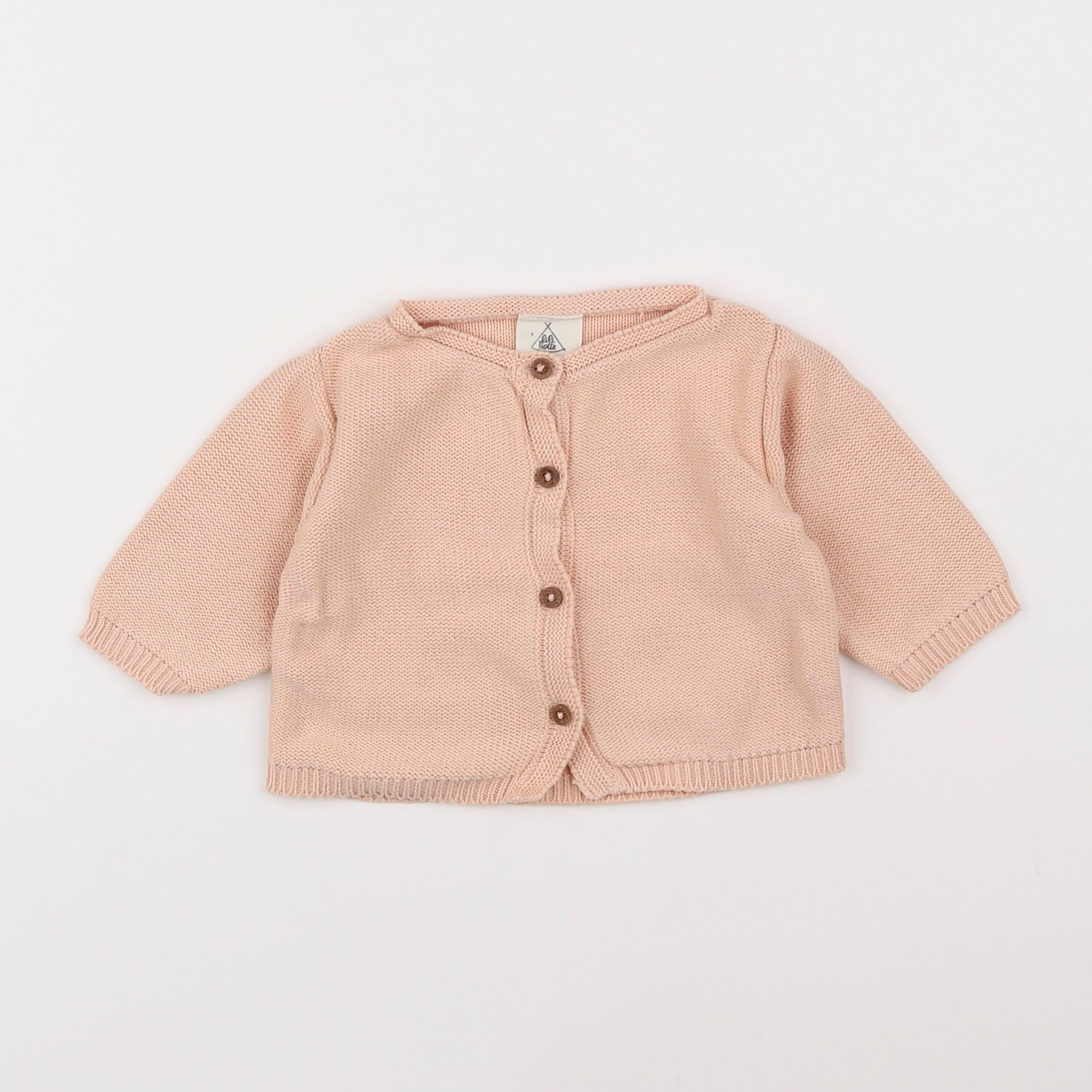 Lililotte - gilet rose - 6/9 mois