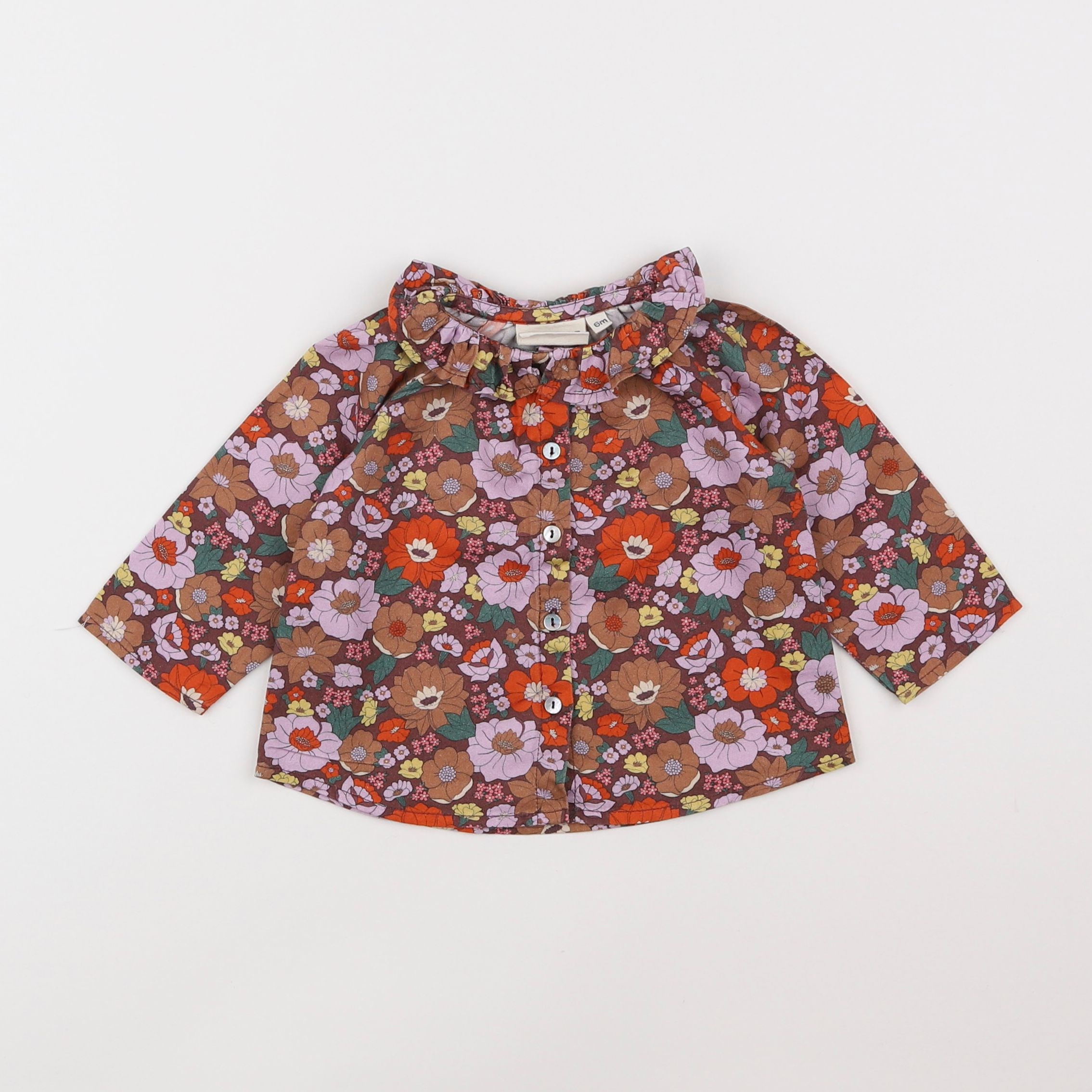 Arsène et les pipelettes - blouse multicolore - 6 mois