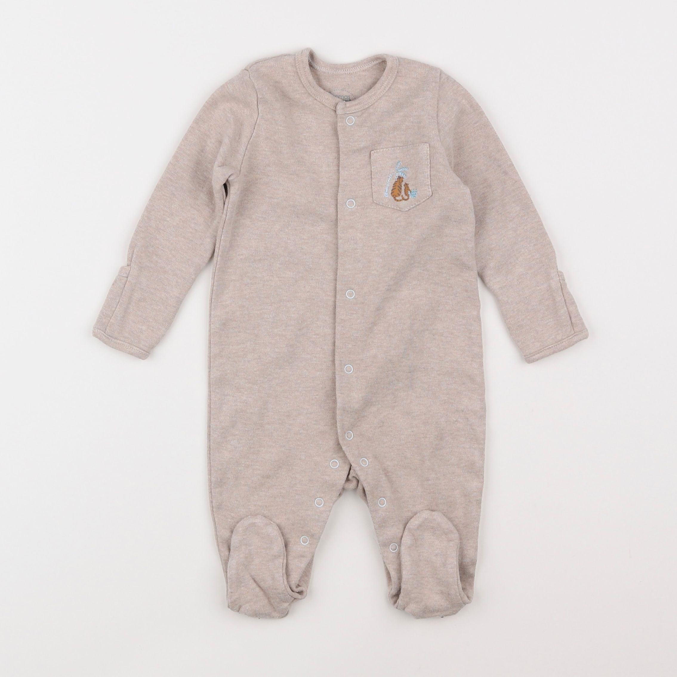 Mamas & papas - pyjama coton marron - 3/6 mois