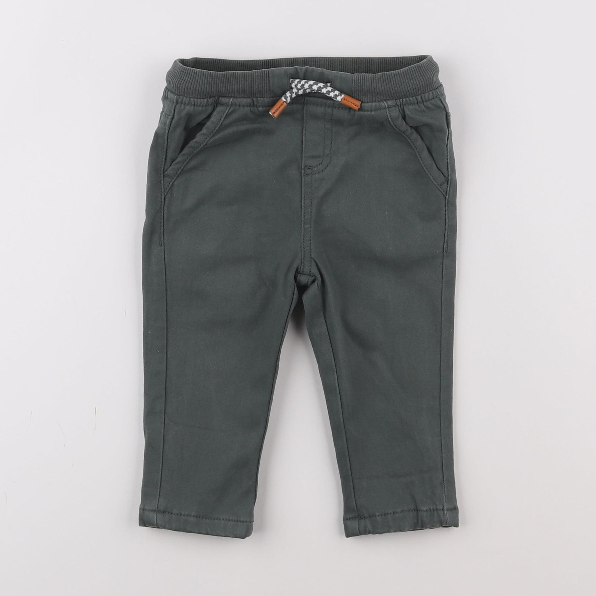 Vertbaudet - pantalon vert - 12 mois