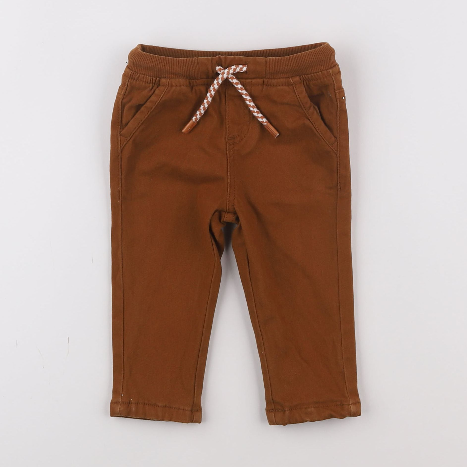 Vertbaudet - pantalon marron - 12 mois