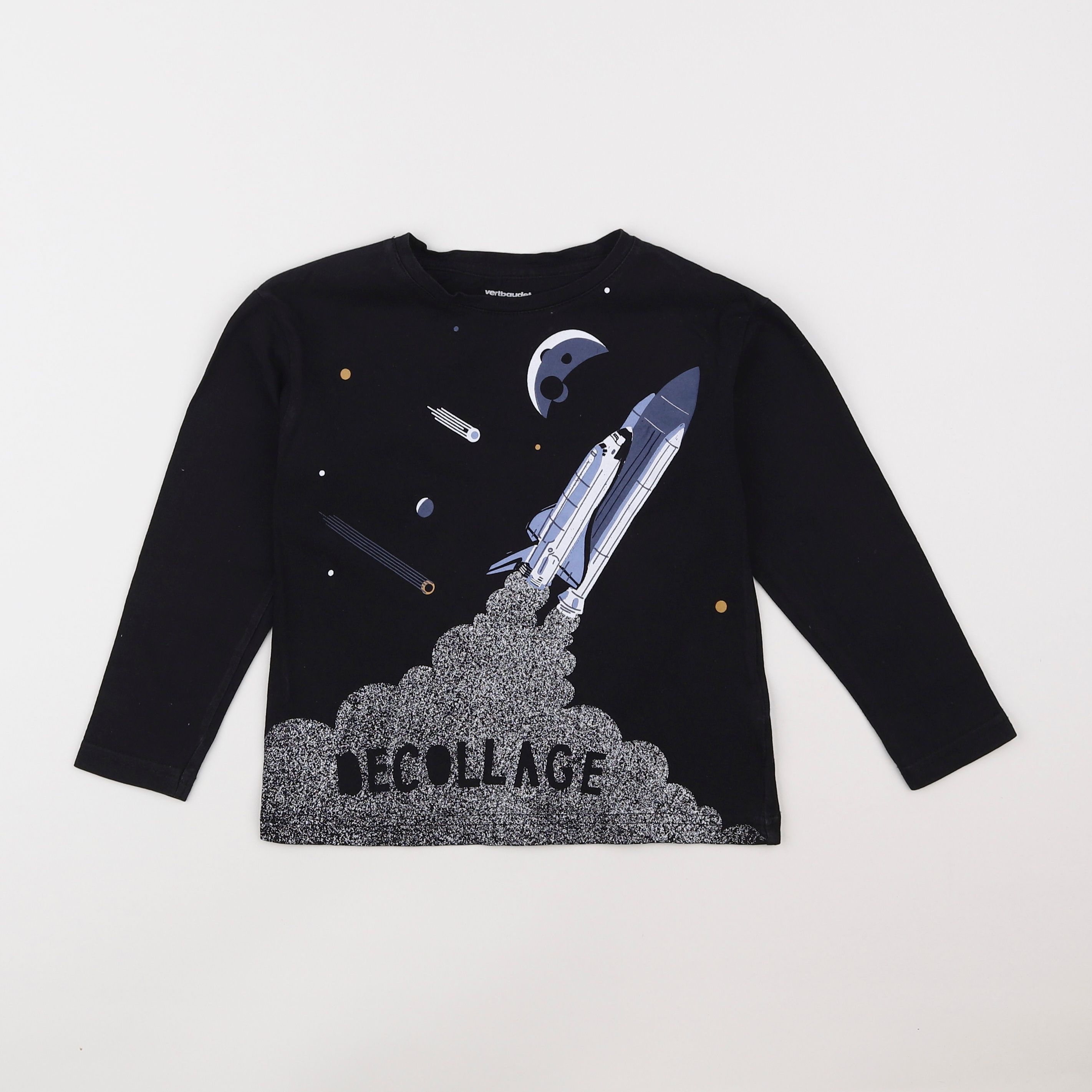 Vertbaudet - tee-shirt noir - 5 ans