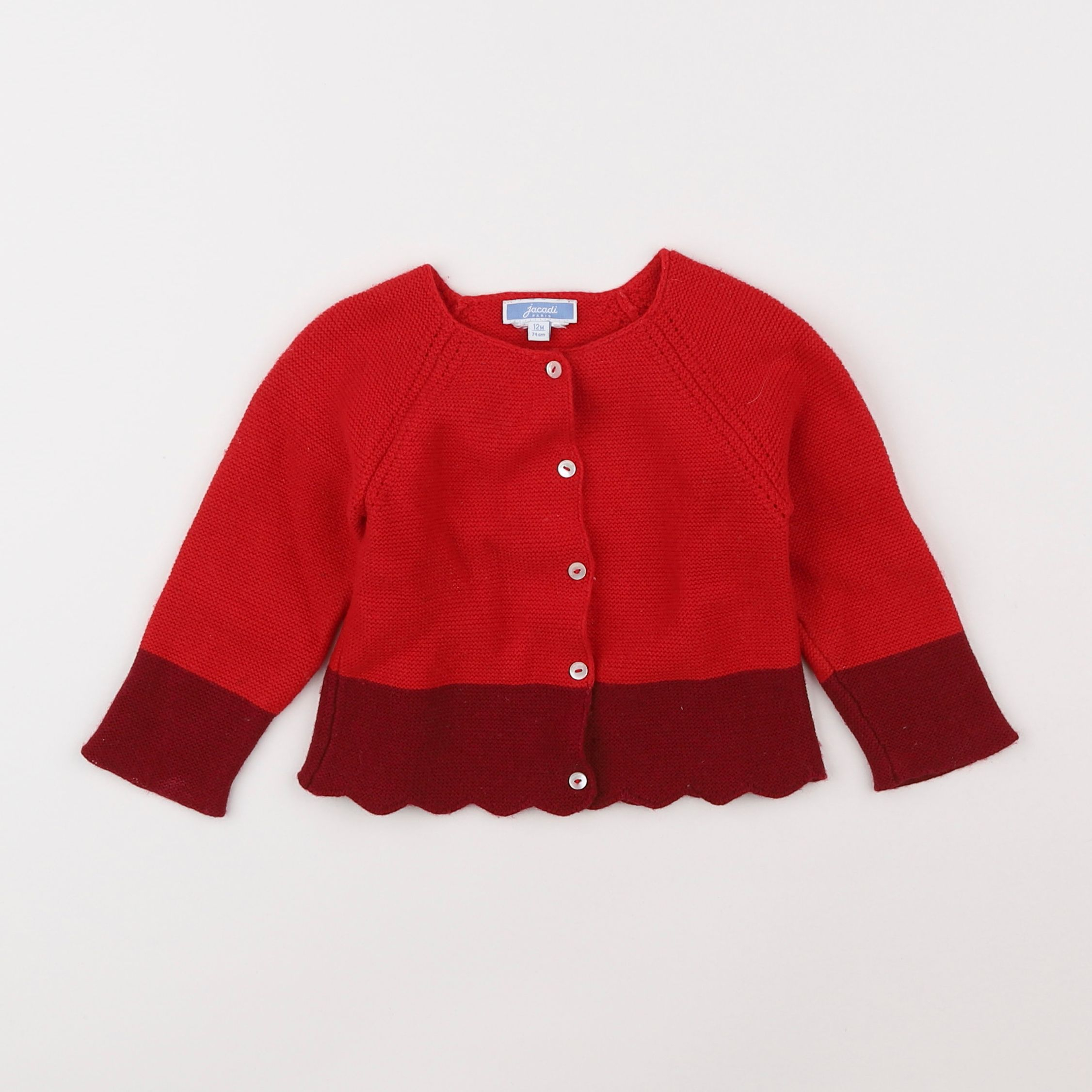 Jacadi - gilet rouge - 12 mois