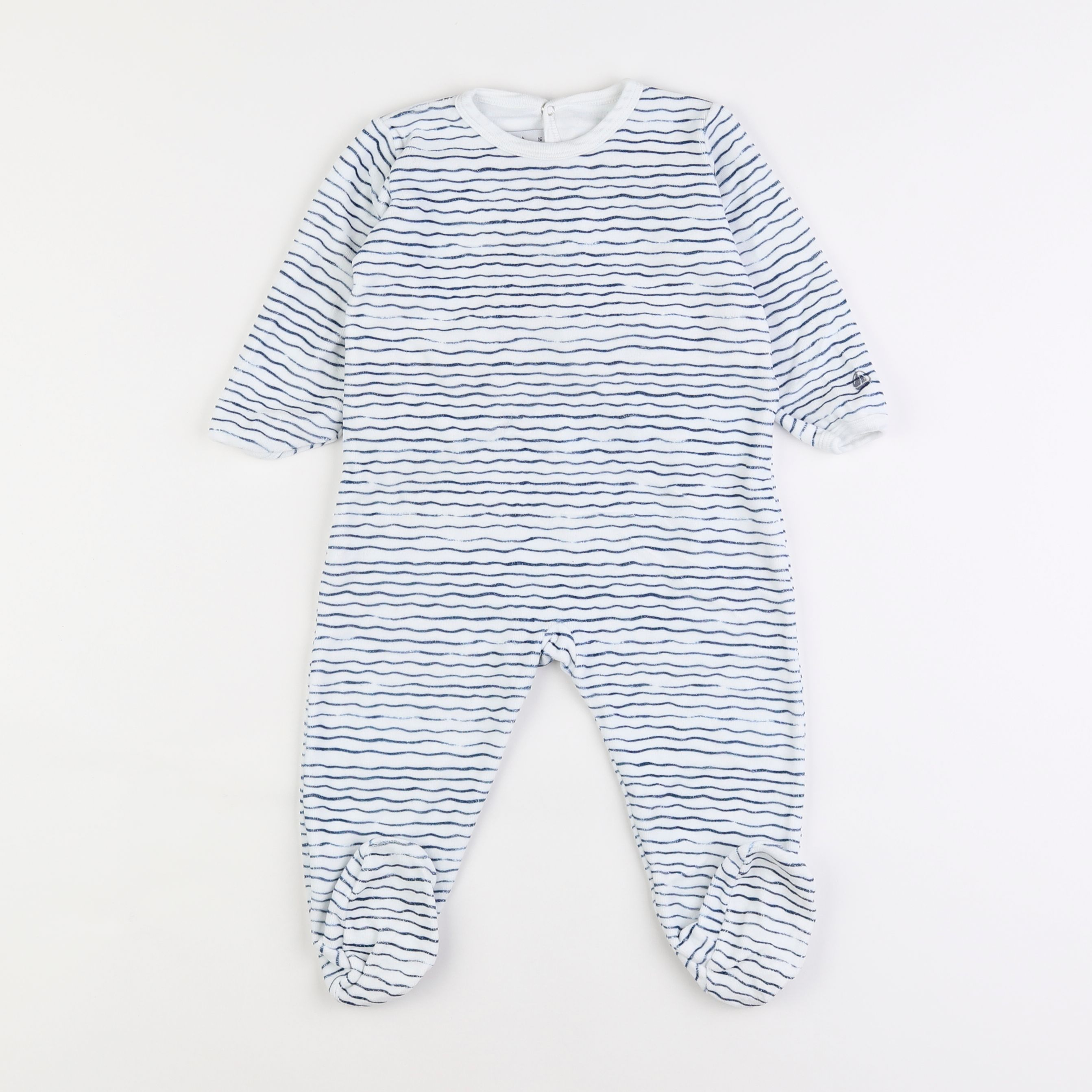 Petit Bateau - pyjama velours blanc - 18 mois