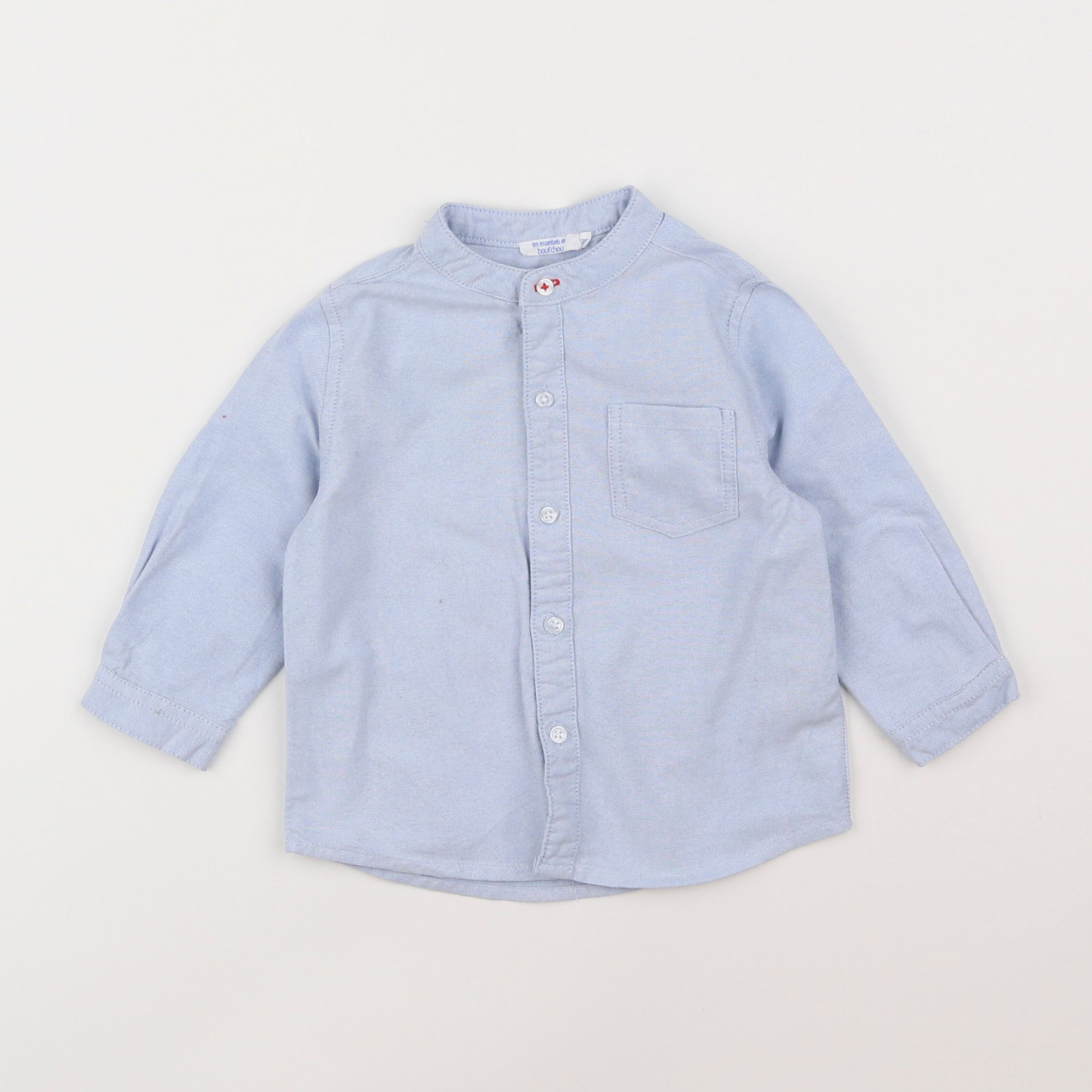 Boutchou - chemise bleu - 12 mois