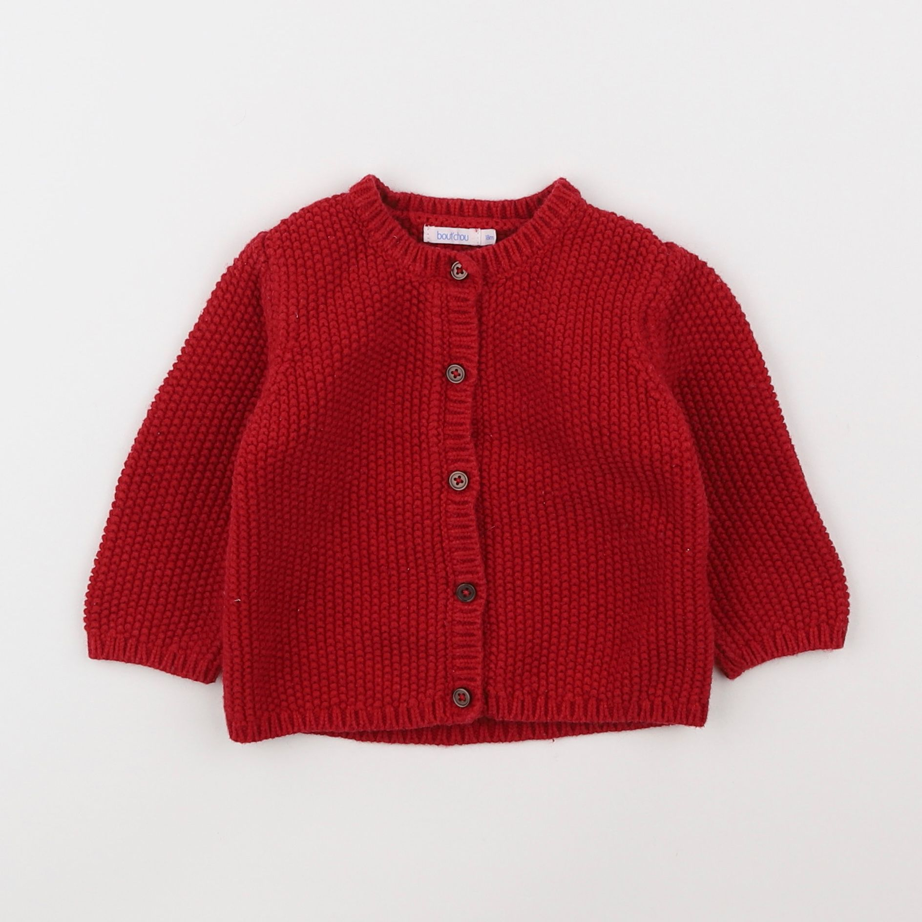 Boutchou - gilet rouge - 18 mois