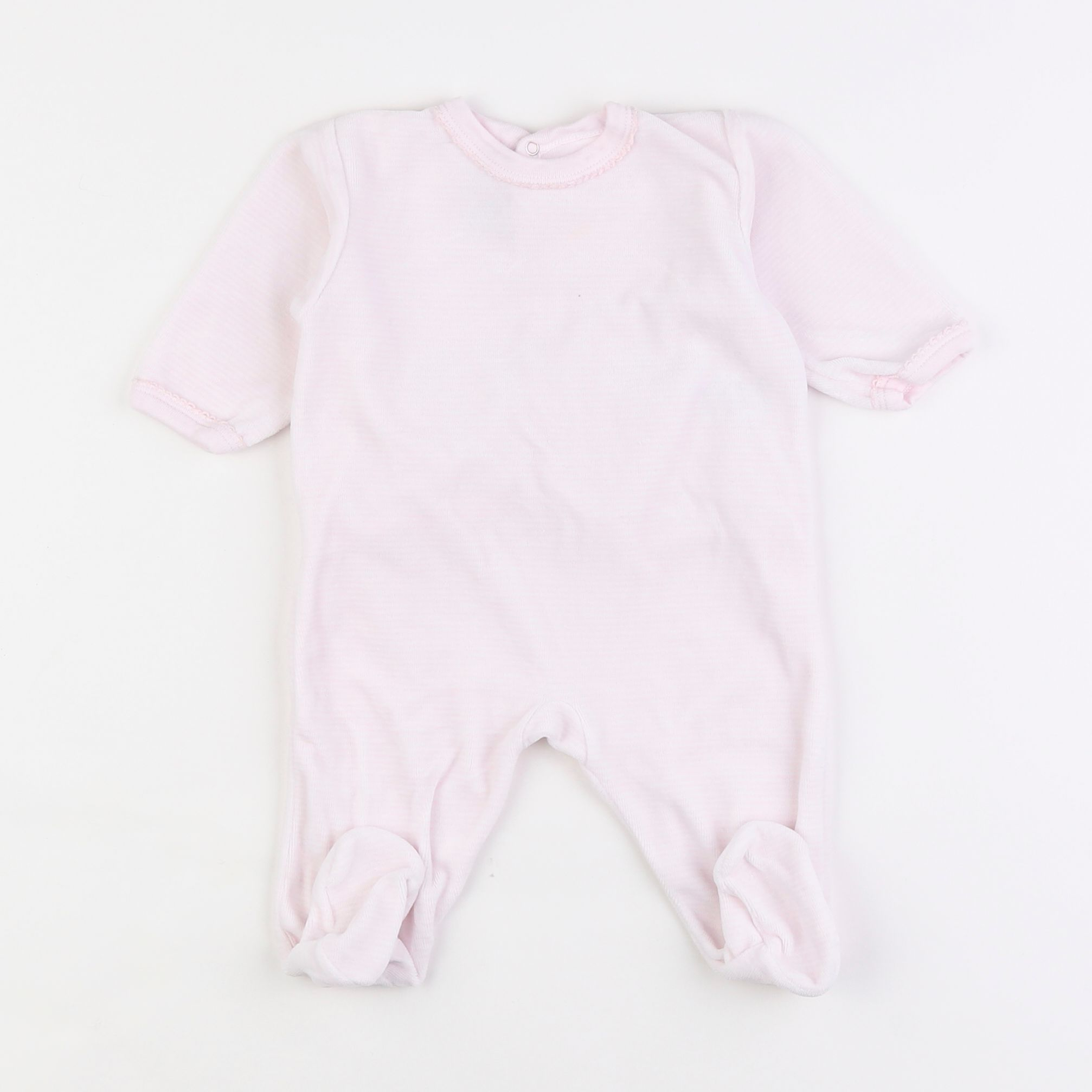 Petit Bateau - pyjama velours rose - 6 mois