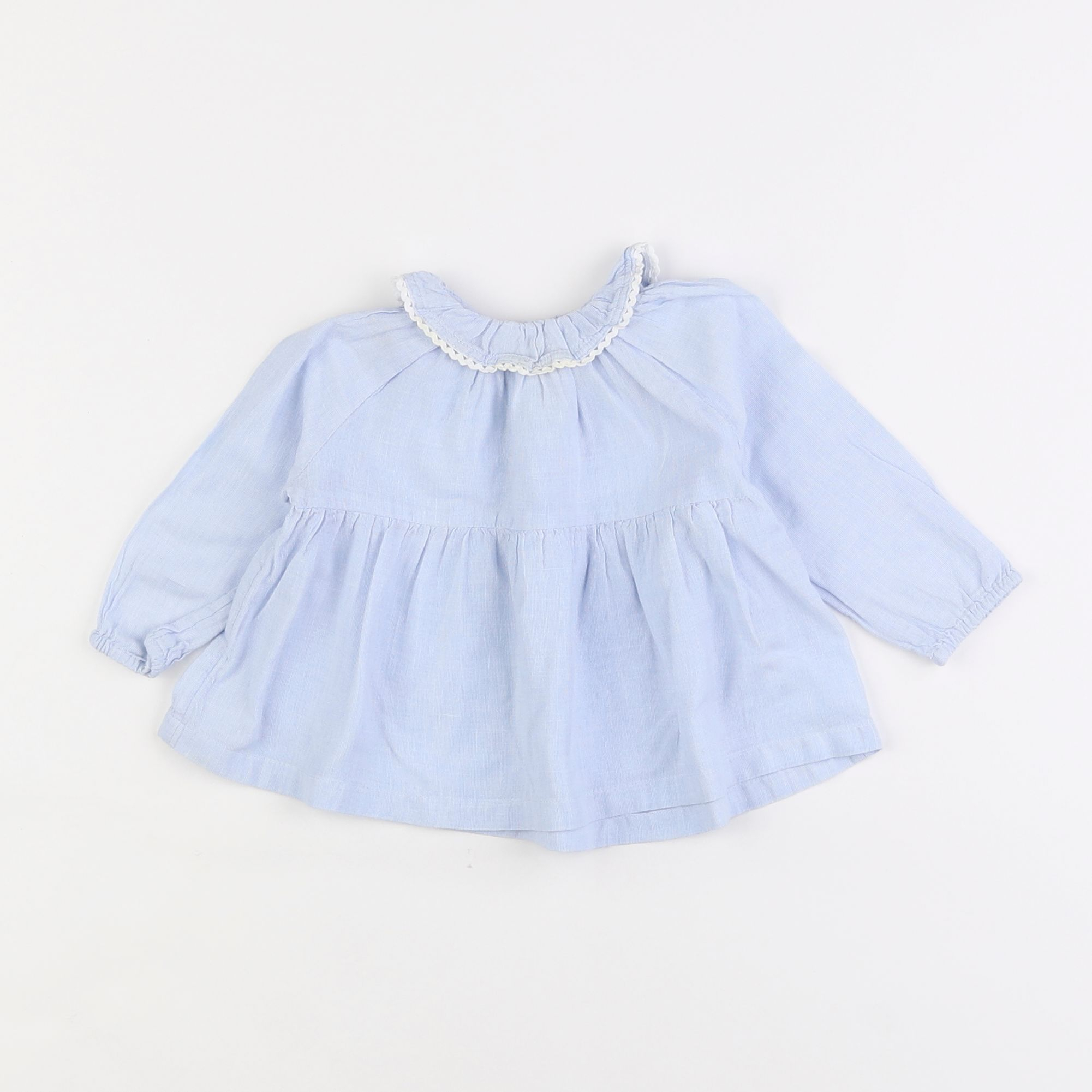 Boutchou - blouse bleu - 6 mois