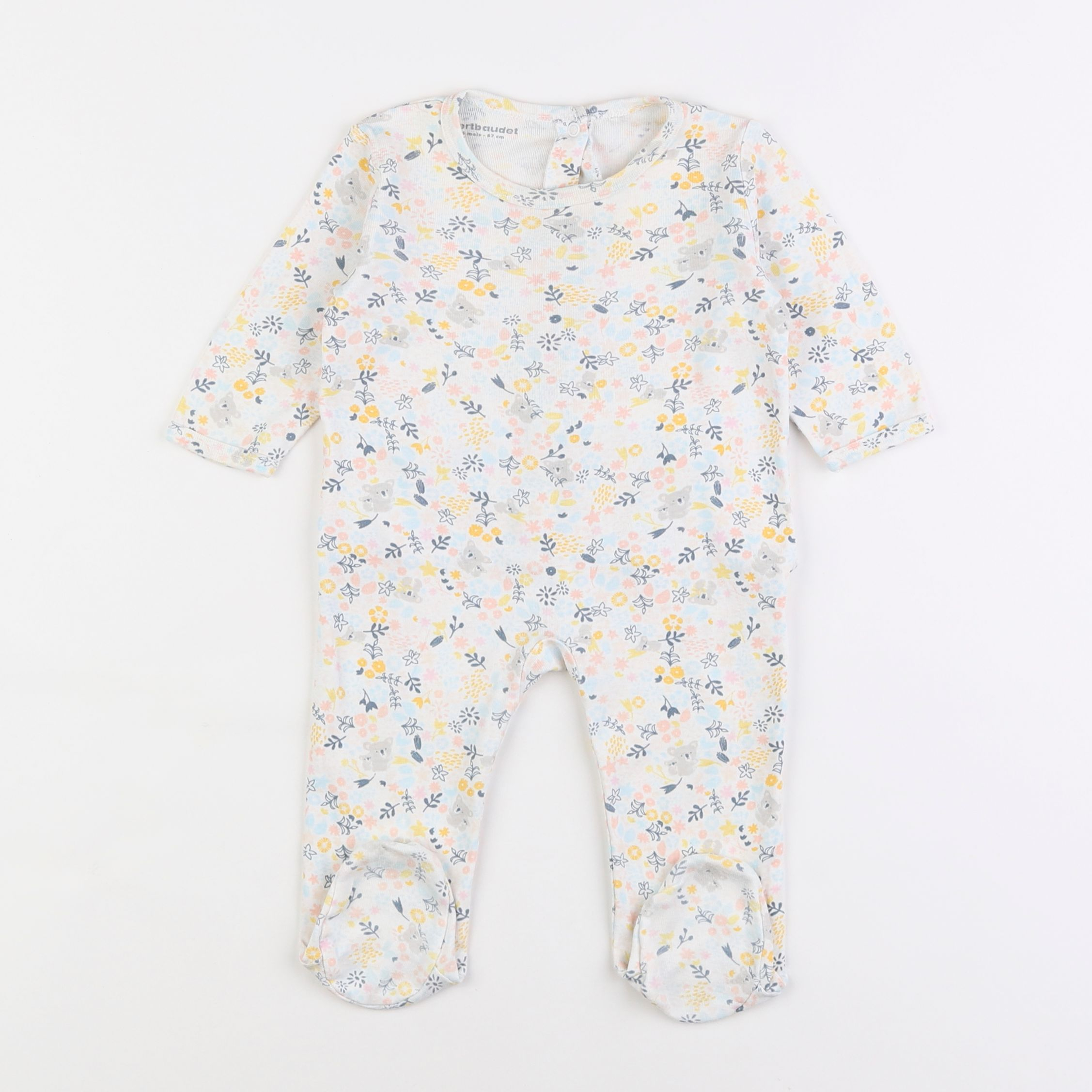 Vertbaudet - pyjama coton multicolore - 6 mois