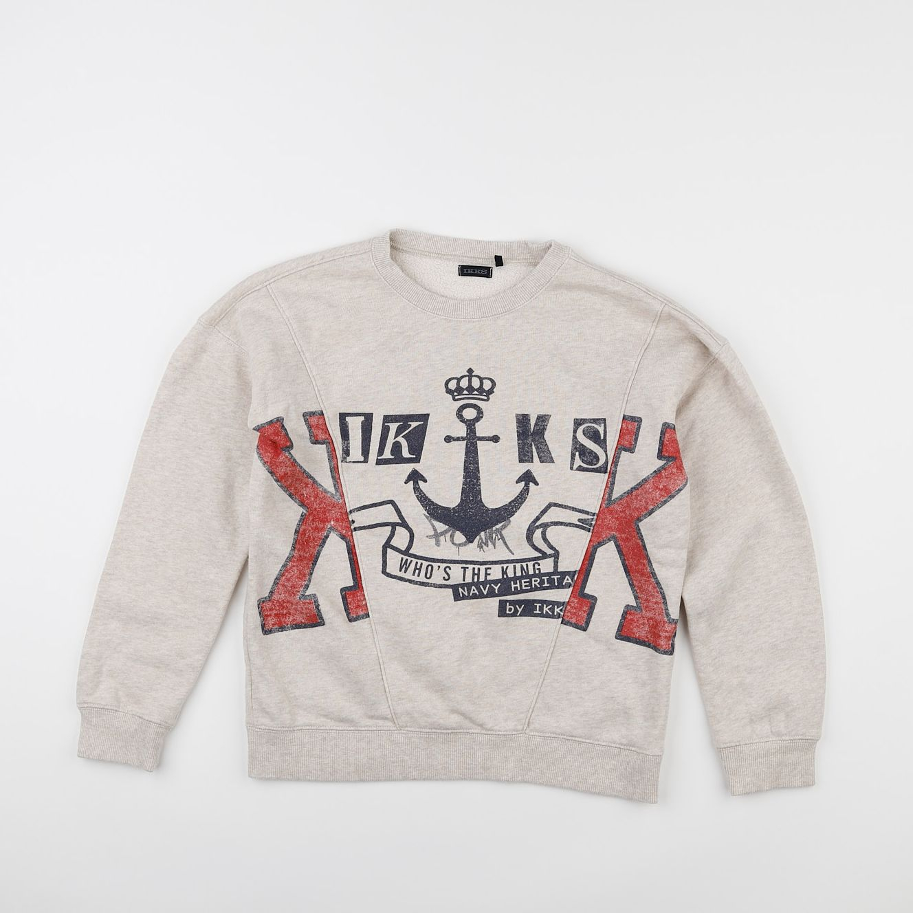 IKKS - sweat beige - 10 ans