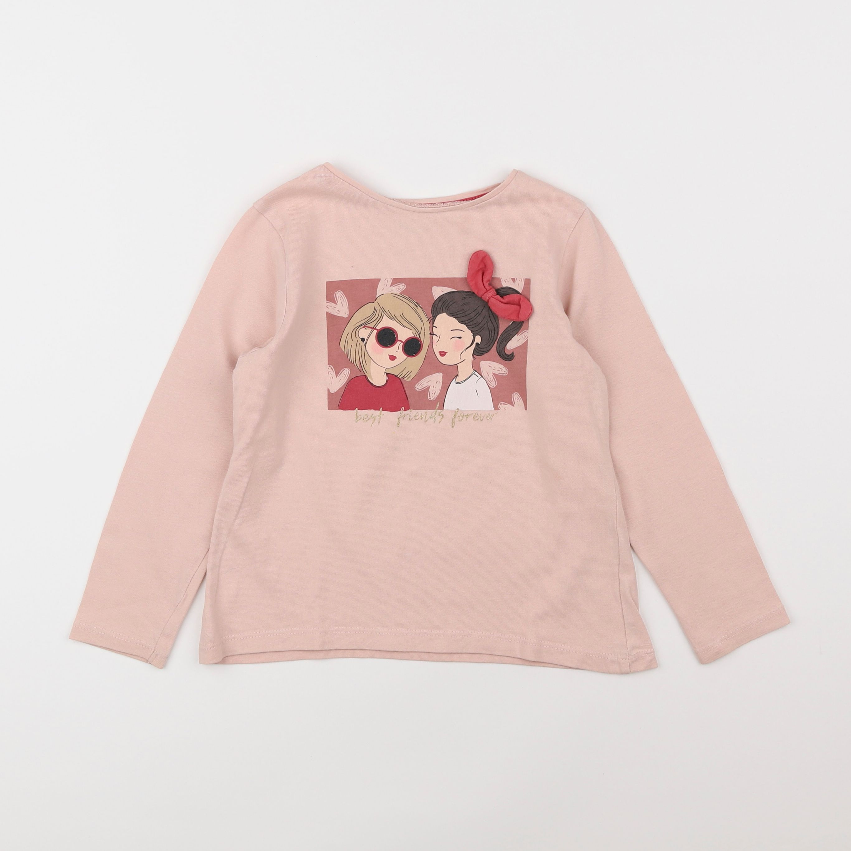 Vertbaudet - tee-shirt rose - 6 ans