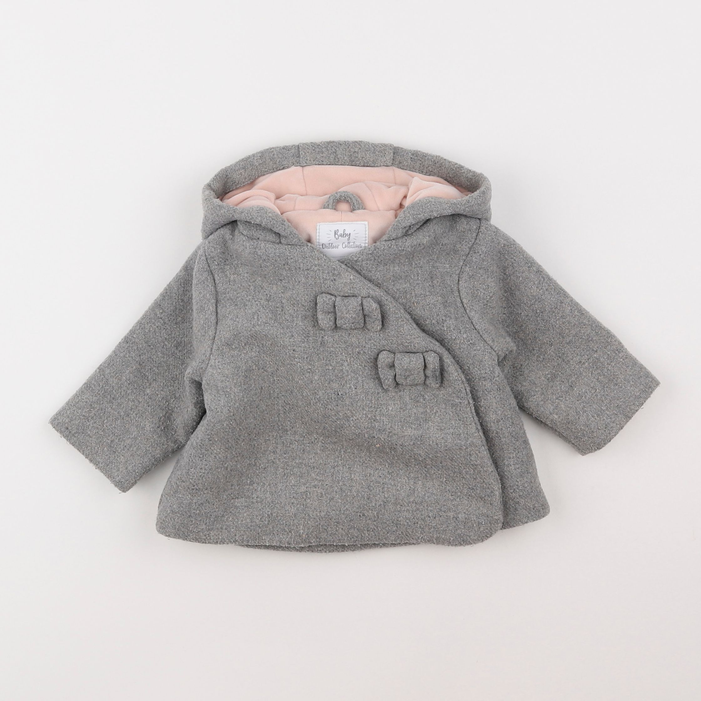 Vertbaudet - manteau gris - 3 mois