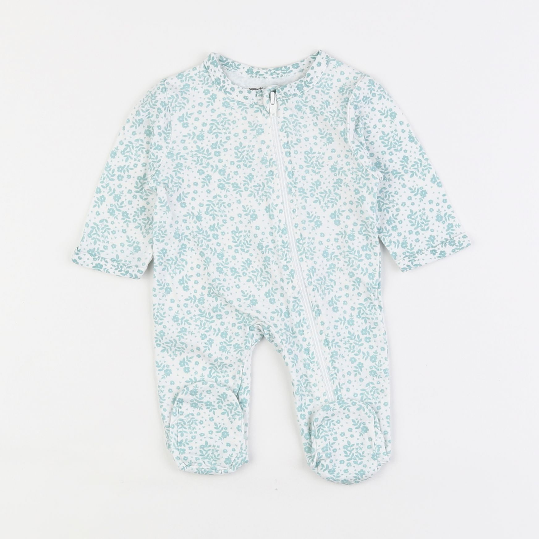 Vertbaudet - pyjama coton bleu - 0/1 mois